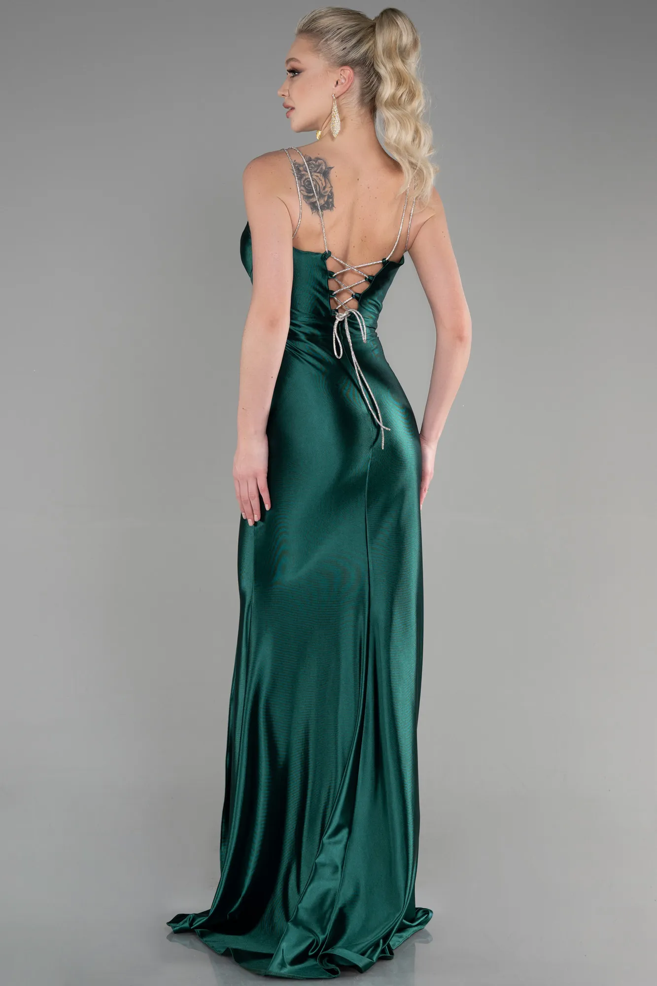 Emerald Green-Long Mermaid Evening Gown ABU3575