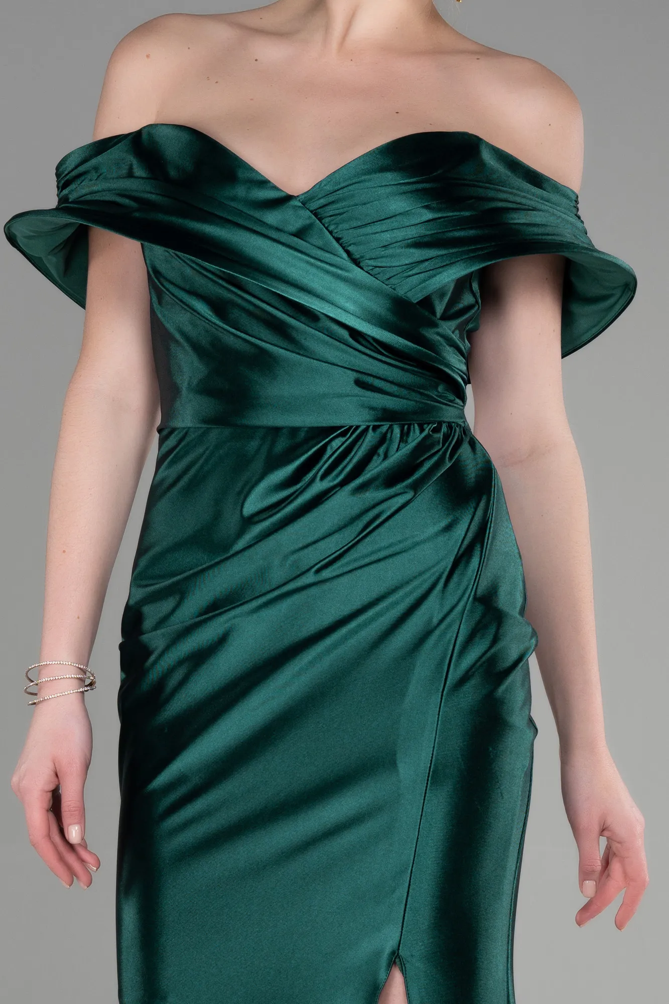 Emerald Green-Long Mermaid Evening Gown ABU3612