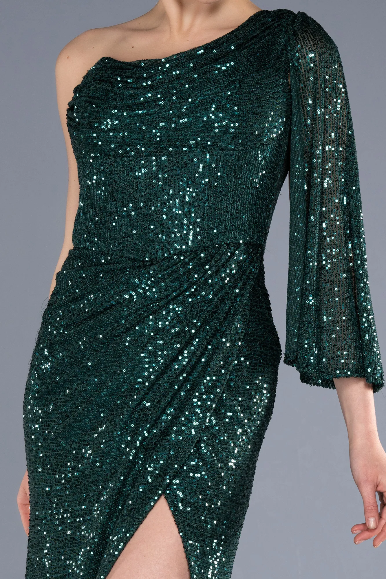 Emerald Green-Long Mermaid Evening Gown ABU3667