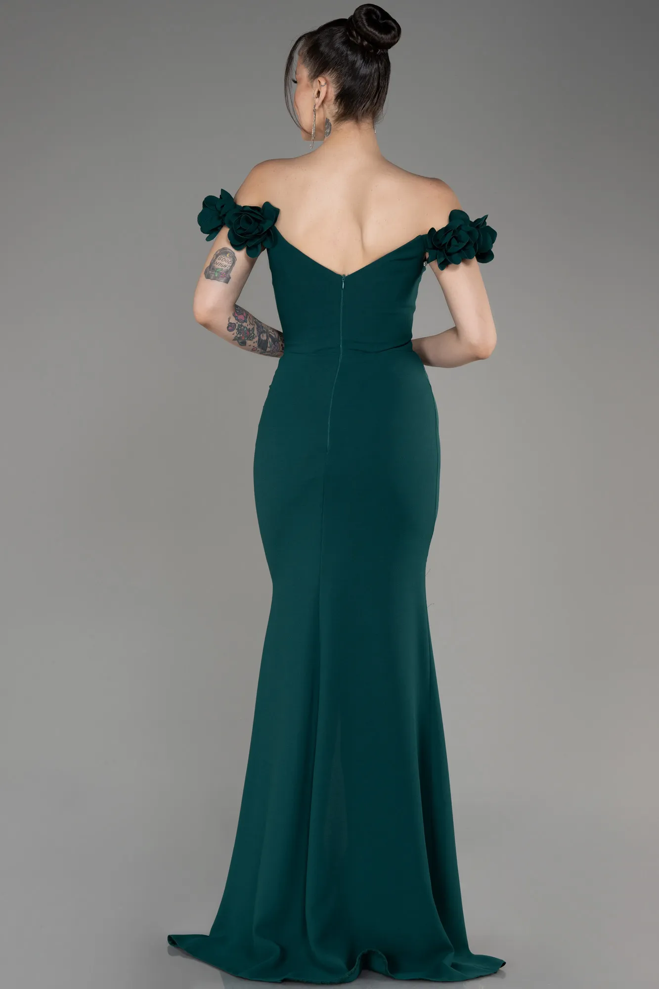 Emerald Green-Long Mermaid Evening Gown ABU3891