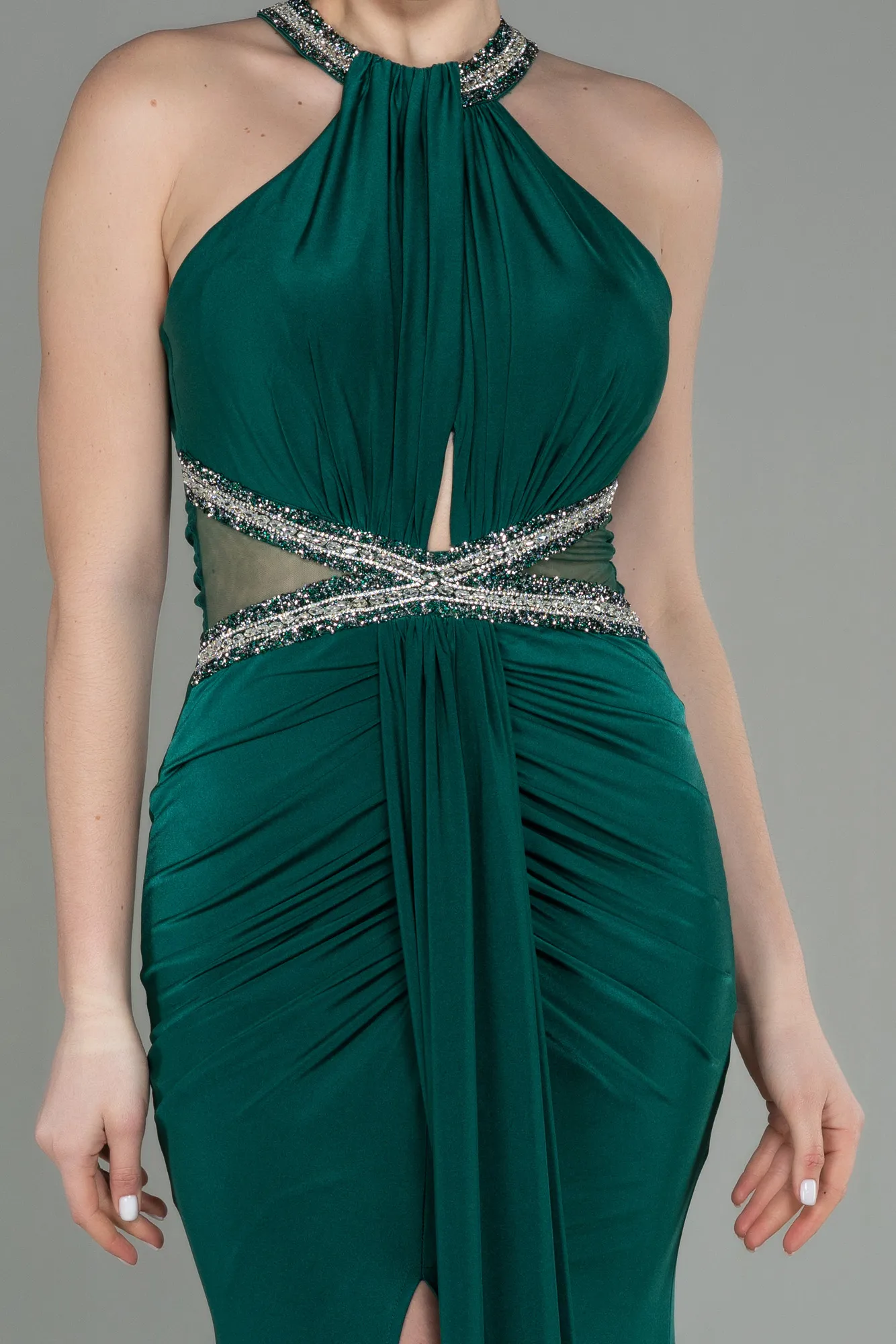 Emerald Green-Long Mermaid Prom Dress ABU2940