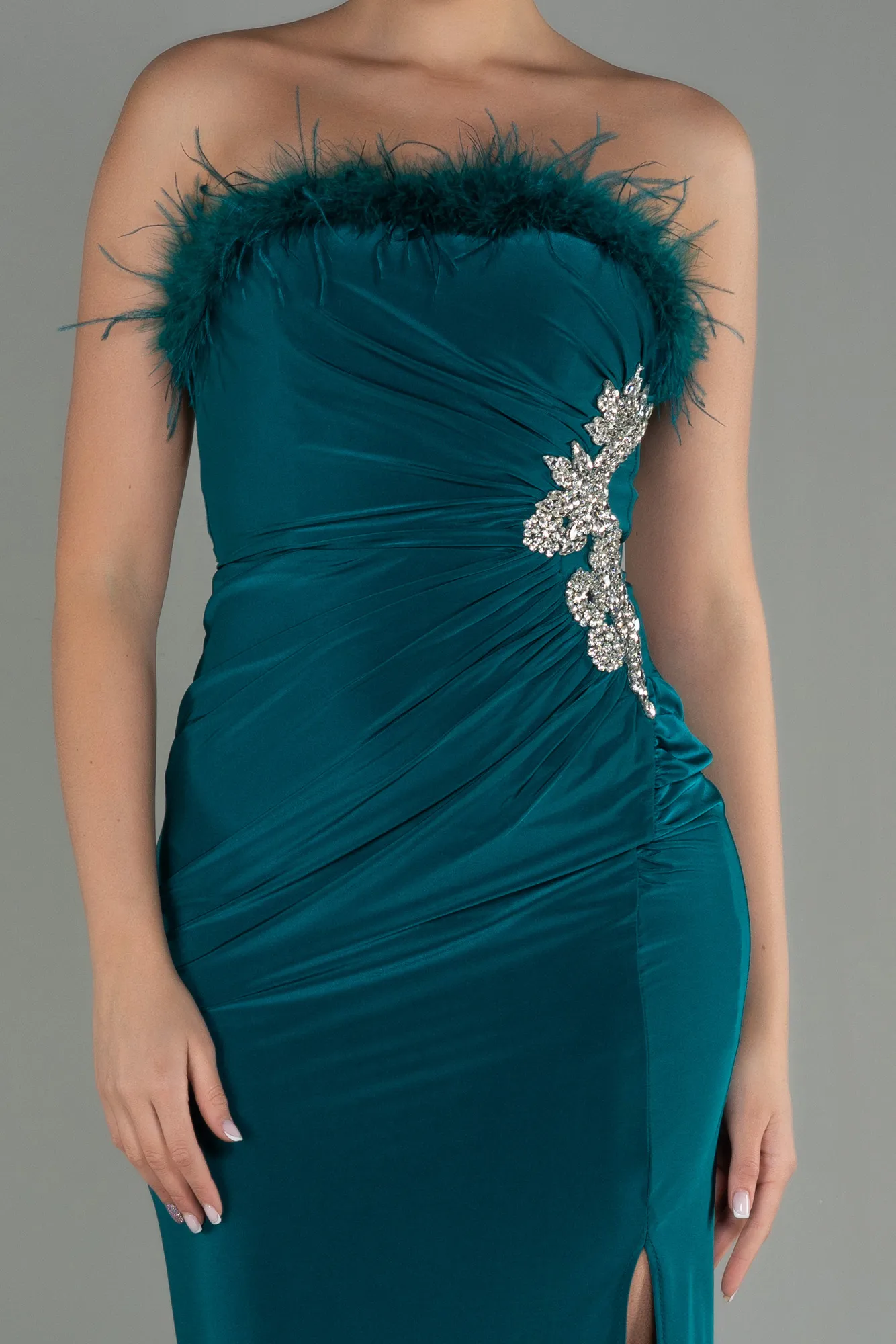 Emerald Green-Long Mermaid Prom Dress ABU3049