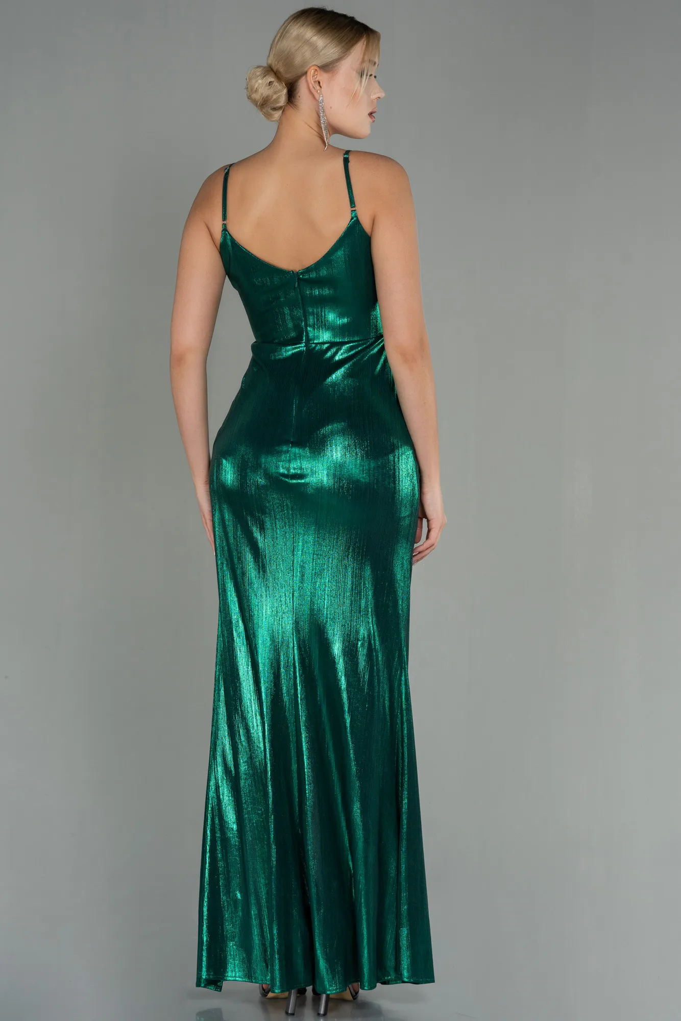 Emerald Green-Long Mermaid Prom Dress ABU3065