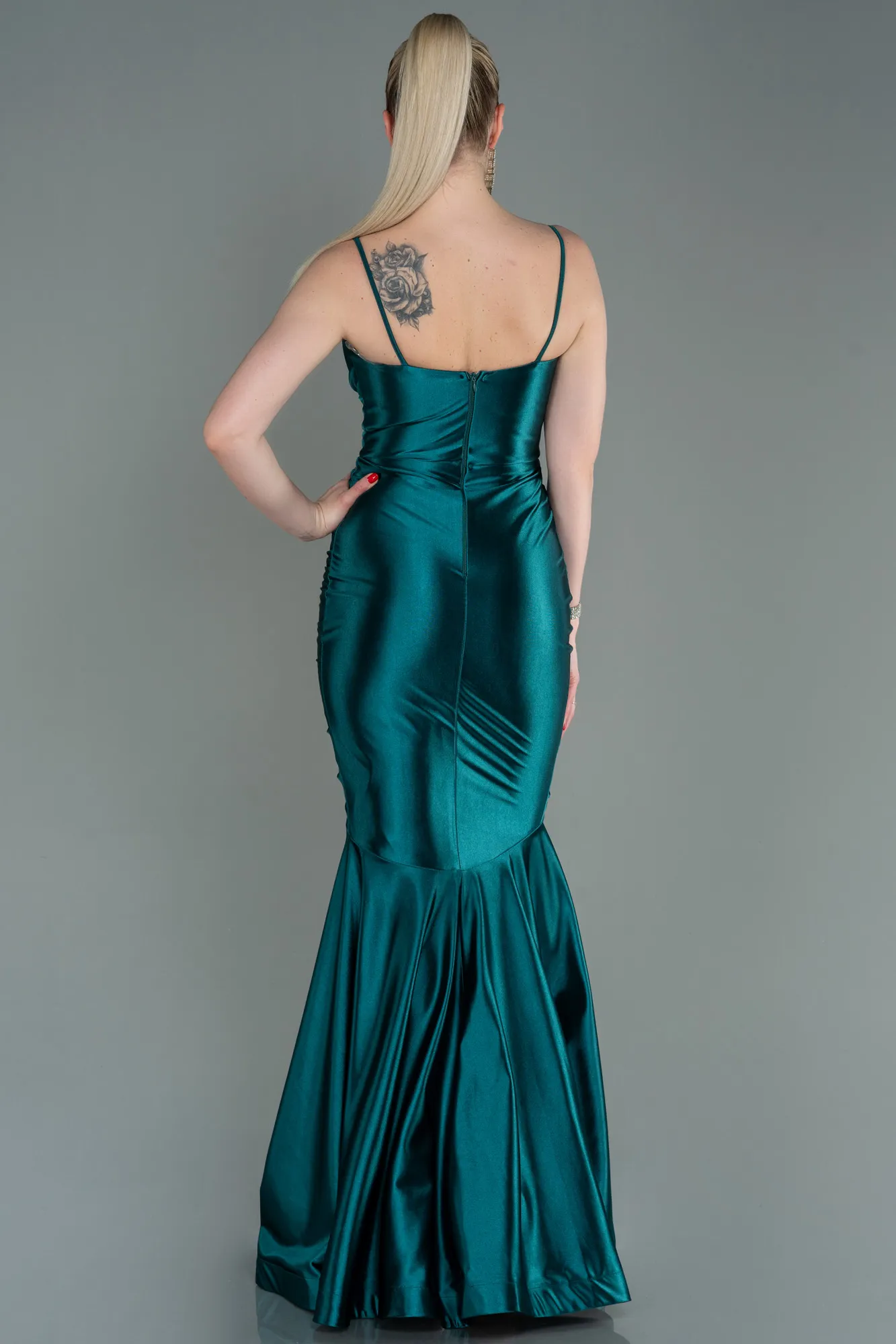 Emerald Green-Long Mermaid Prom Dress ABU3121