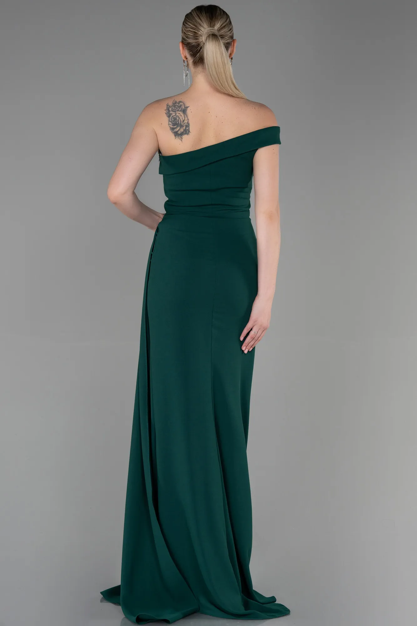 Emerald Green-Long Mermaid Prom Dress ABU3324