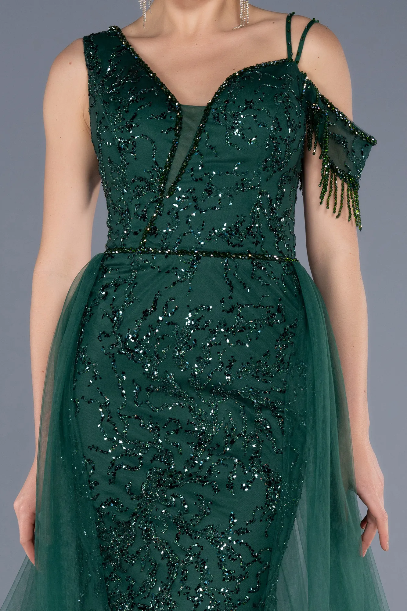 Emerald Green-Long Mermaid Prom Dress ABU3638