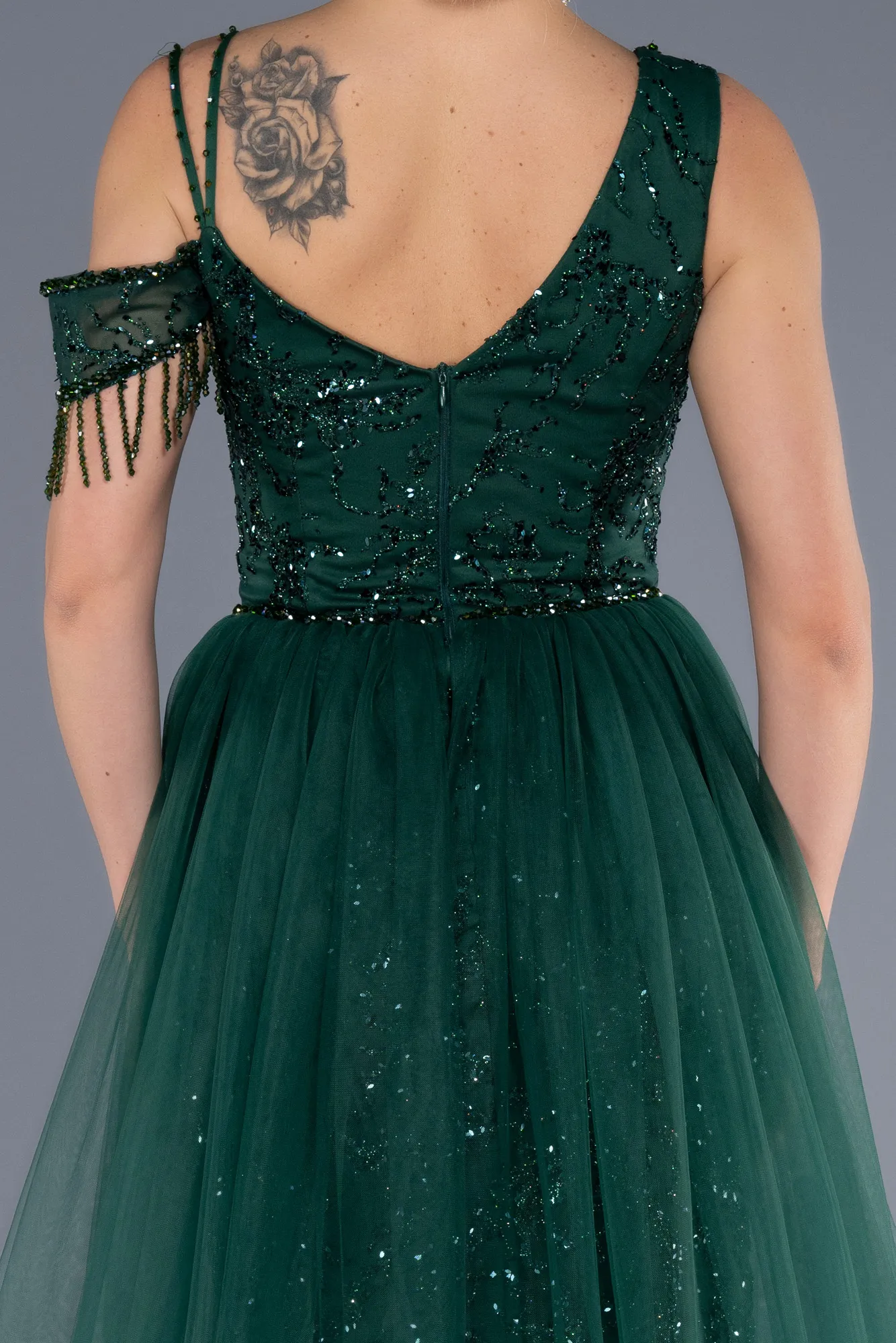 Emerald Green-Long Mermaid Prom Dress ABU3638