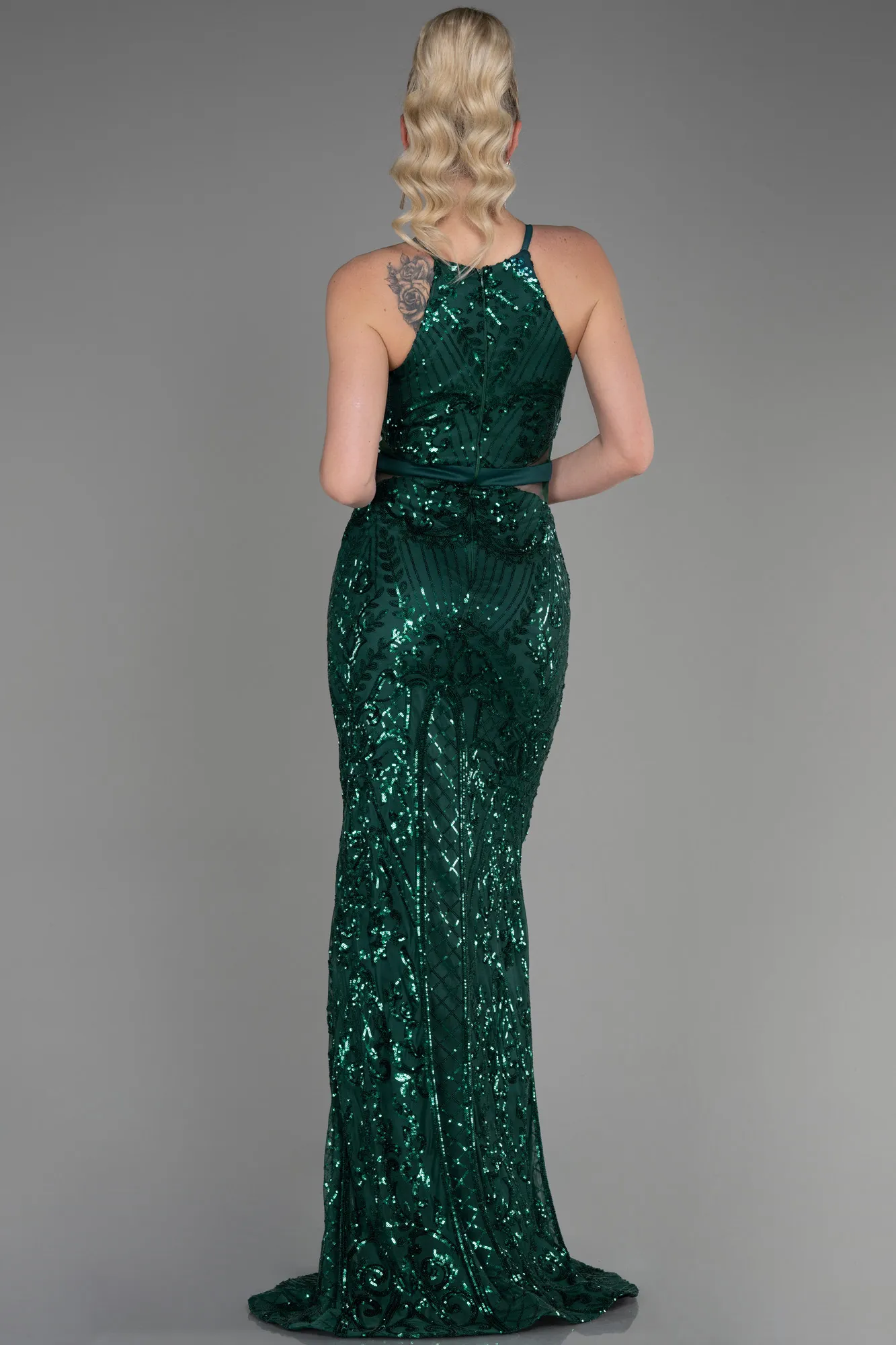 Emerald Green-Long Mermaid Prom Dress ABU3670