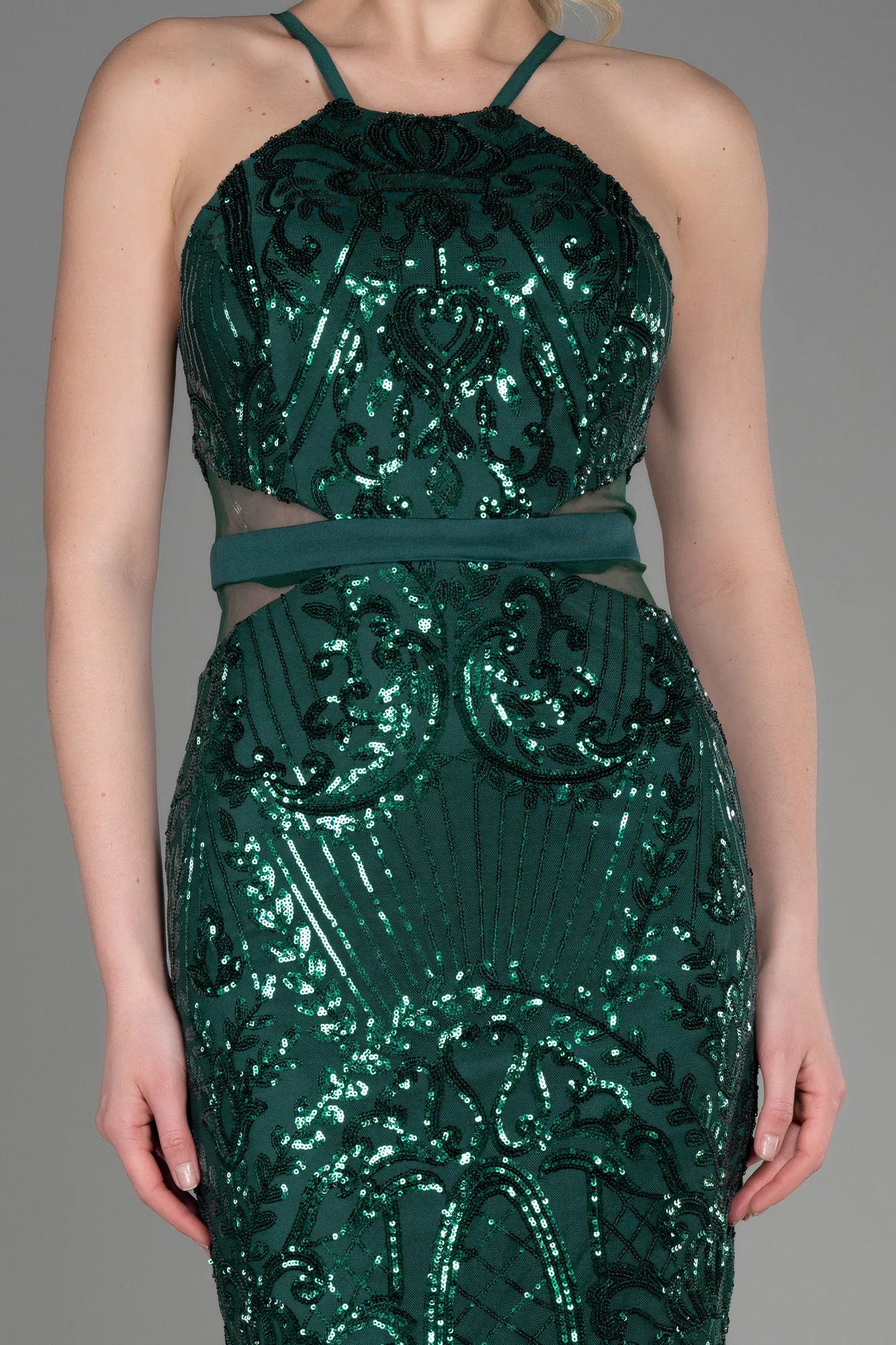 Emerald Green-Long Mermaid Prom Dress ABU3670