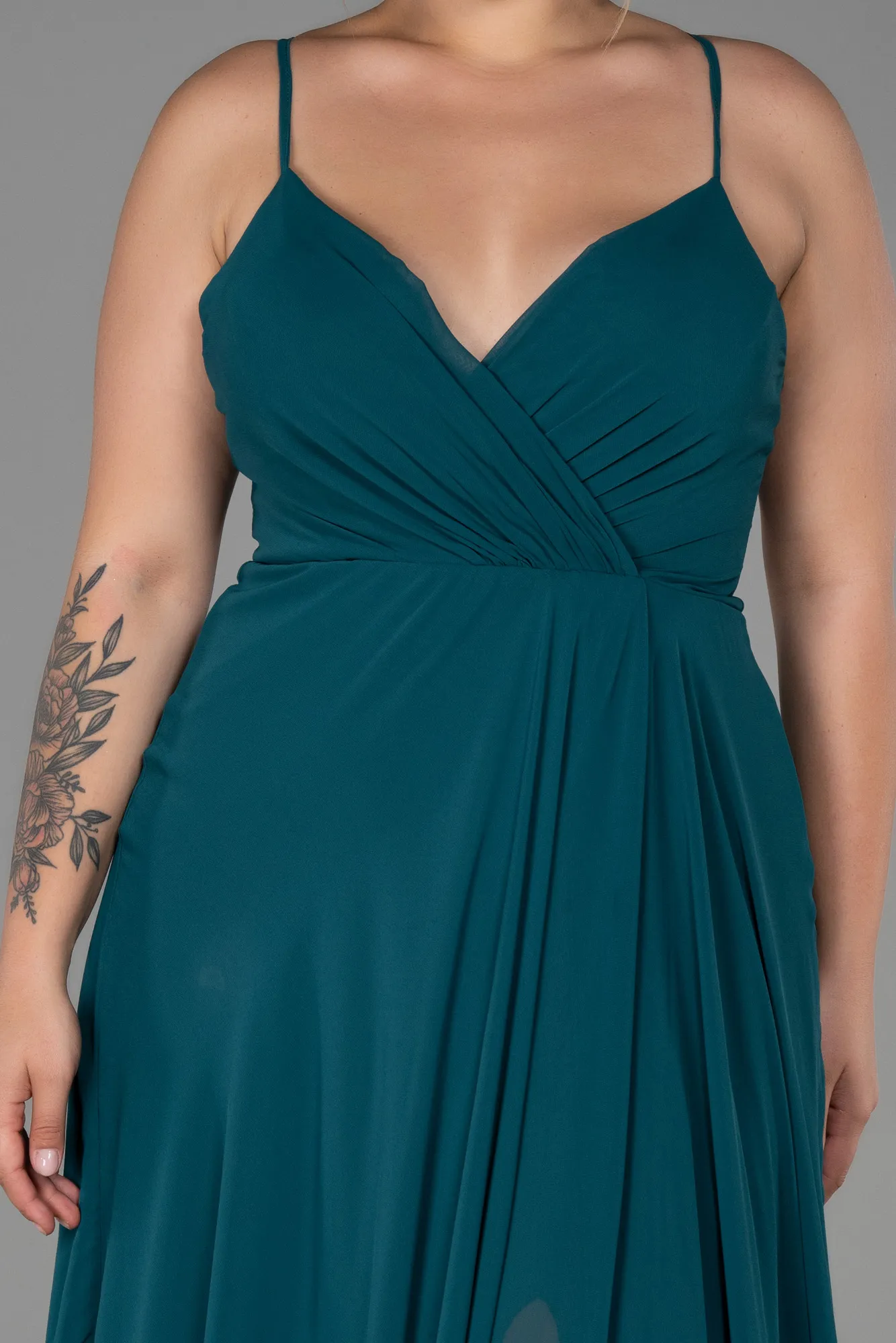 Emerald Green-Long Plus Size Evening Dress ABU1324