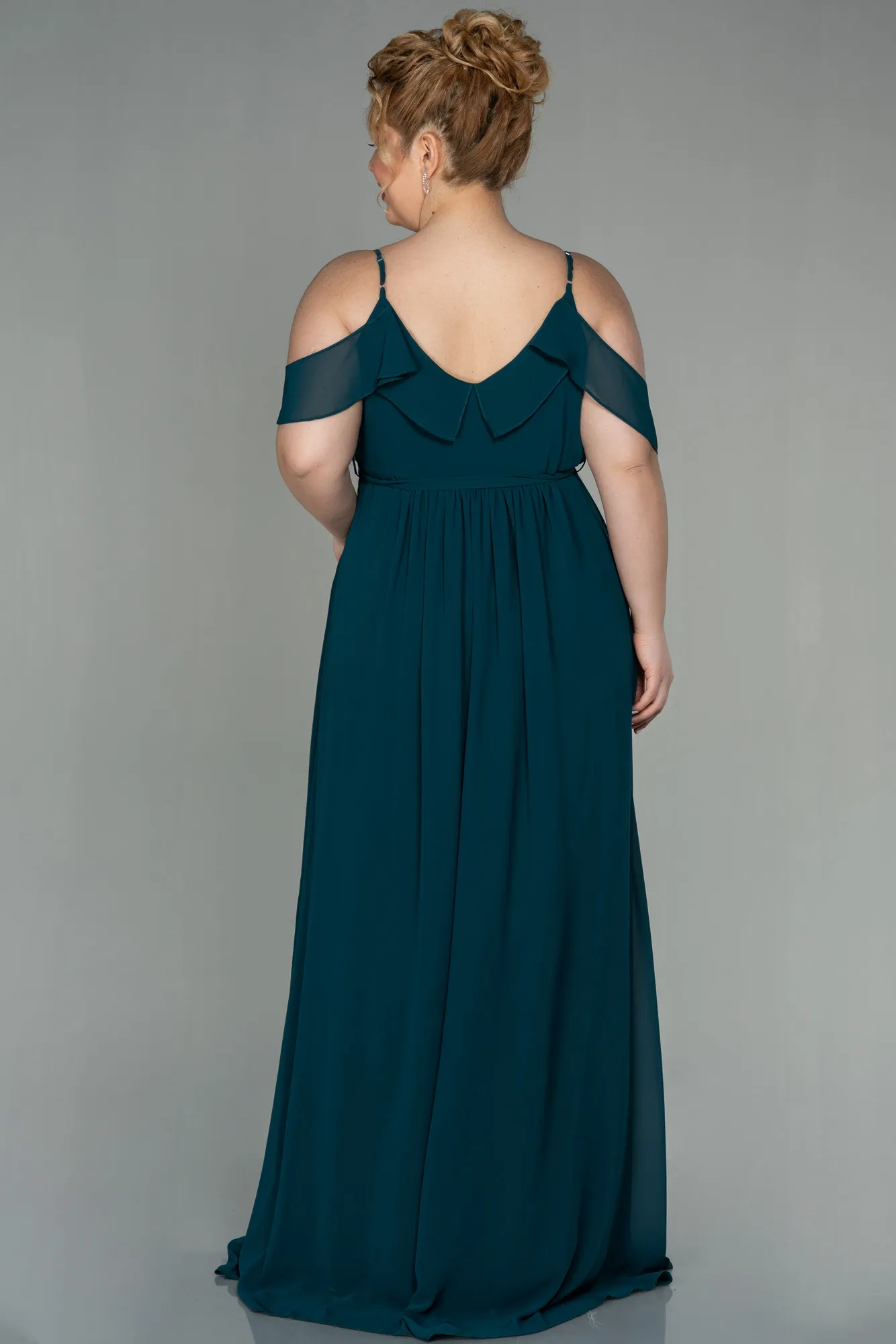 Emerald Green-Long Plus Size Evening Dress ABU1449