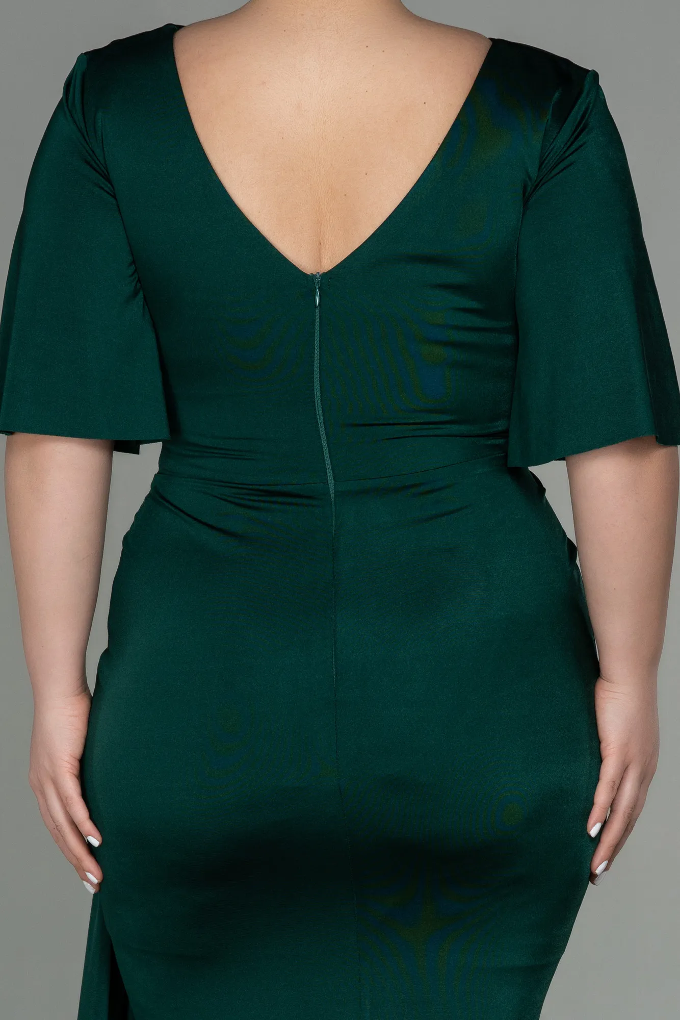 Emerald Green-Long Plus Size Evening Dress ABU2441