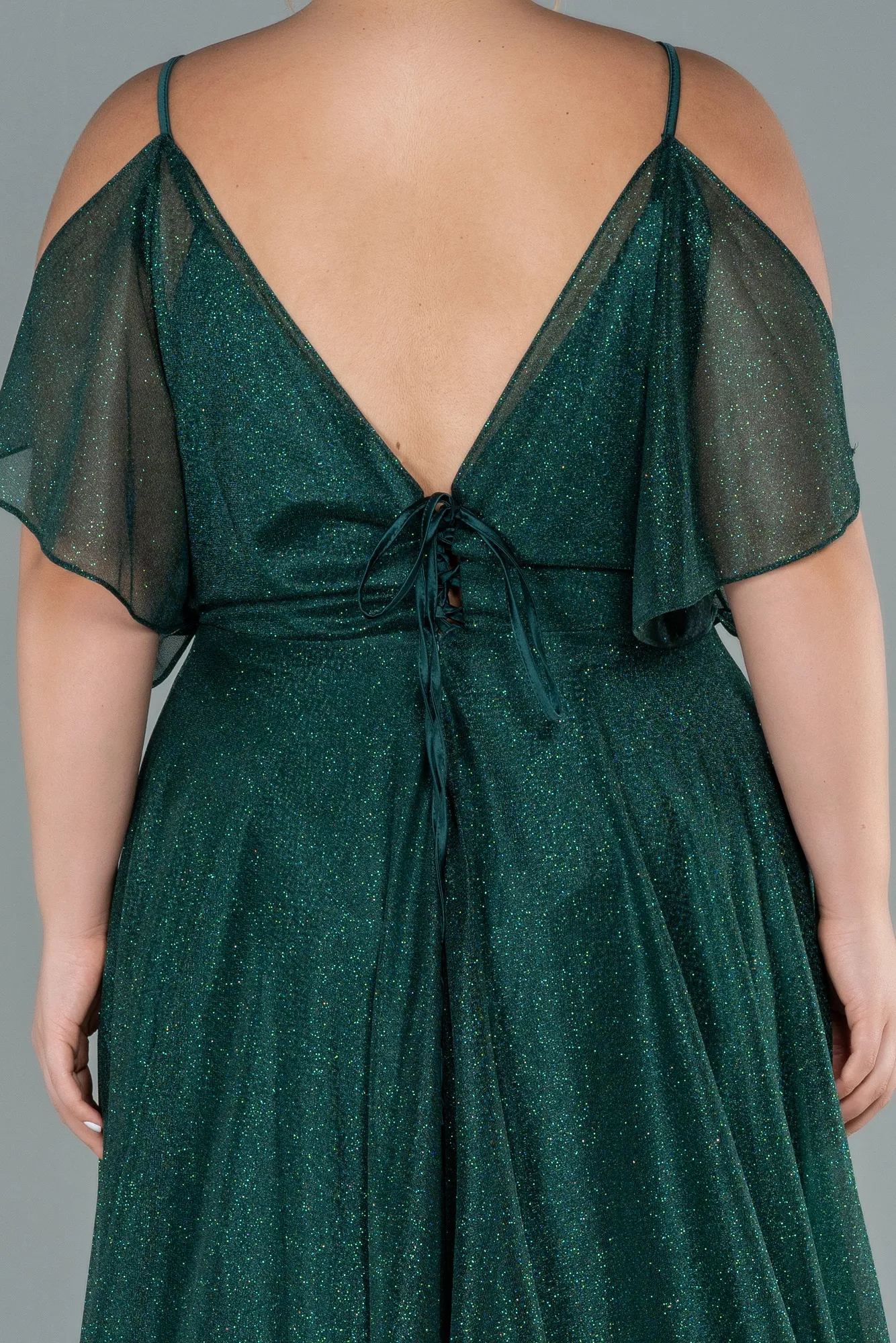 Emerald Green-Long Plus Size Evening Dress ABU2487