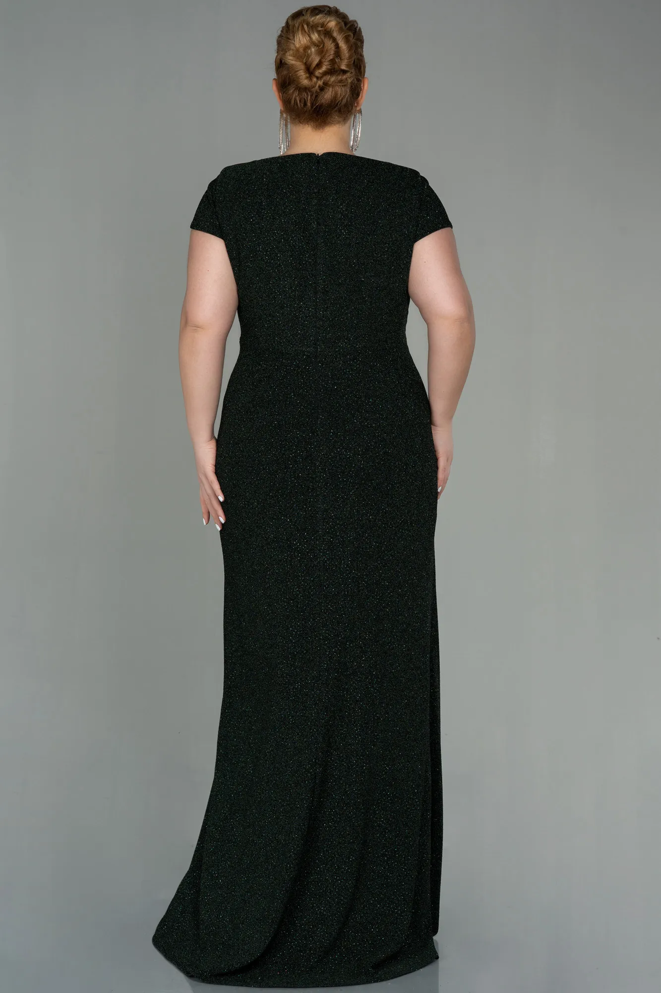 Emerald Green-Long Plus Size Evening Dress ABU2870