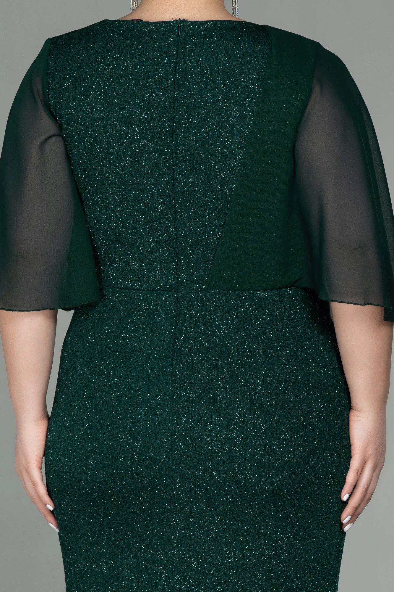 Emerald Green-Long Plus Size Evening Dress ABU2979