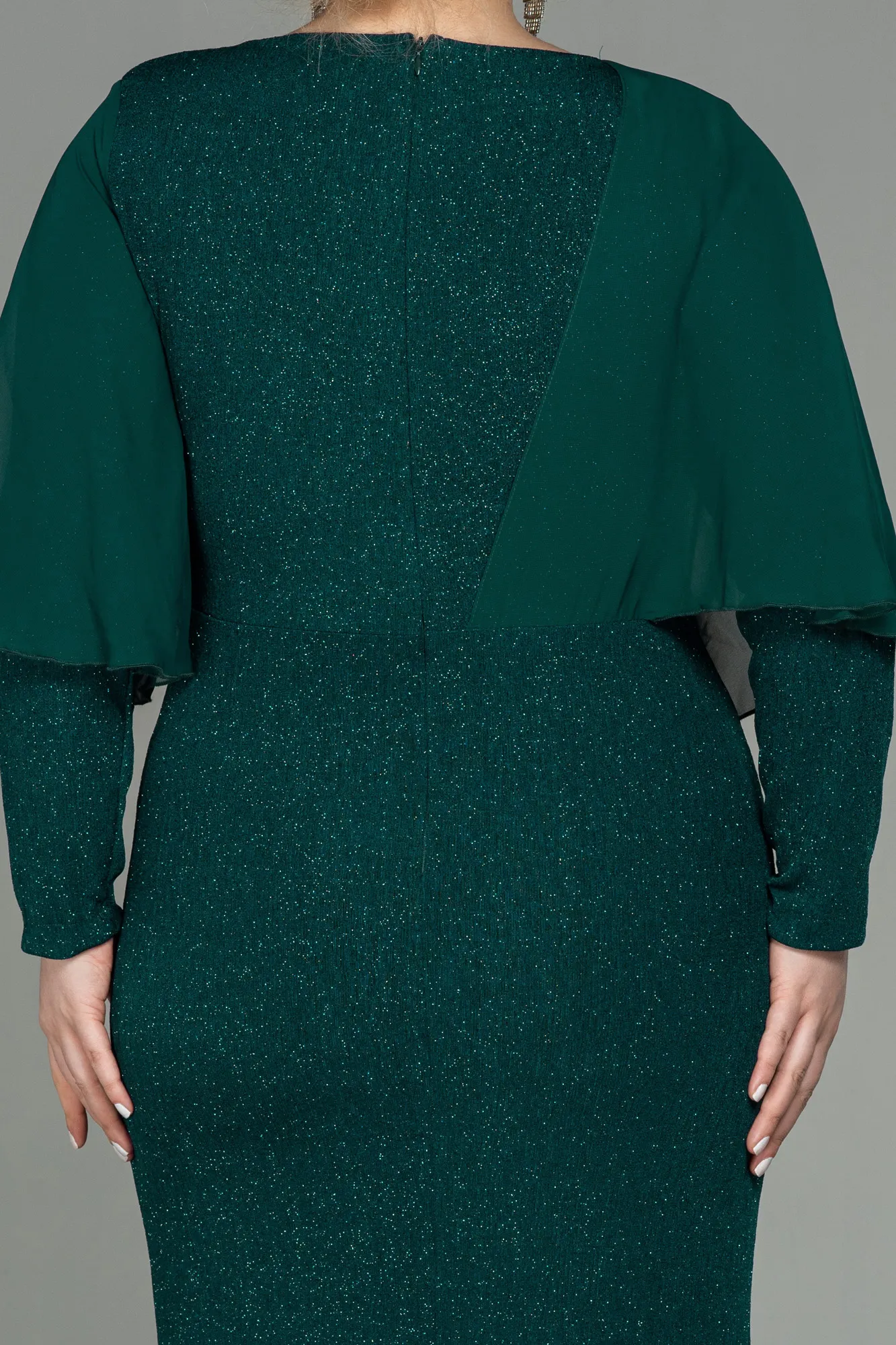 Emerald Green-Long Plus Size Evening Dress ABU3013