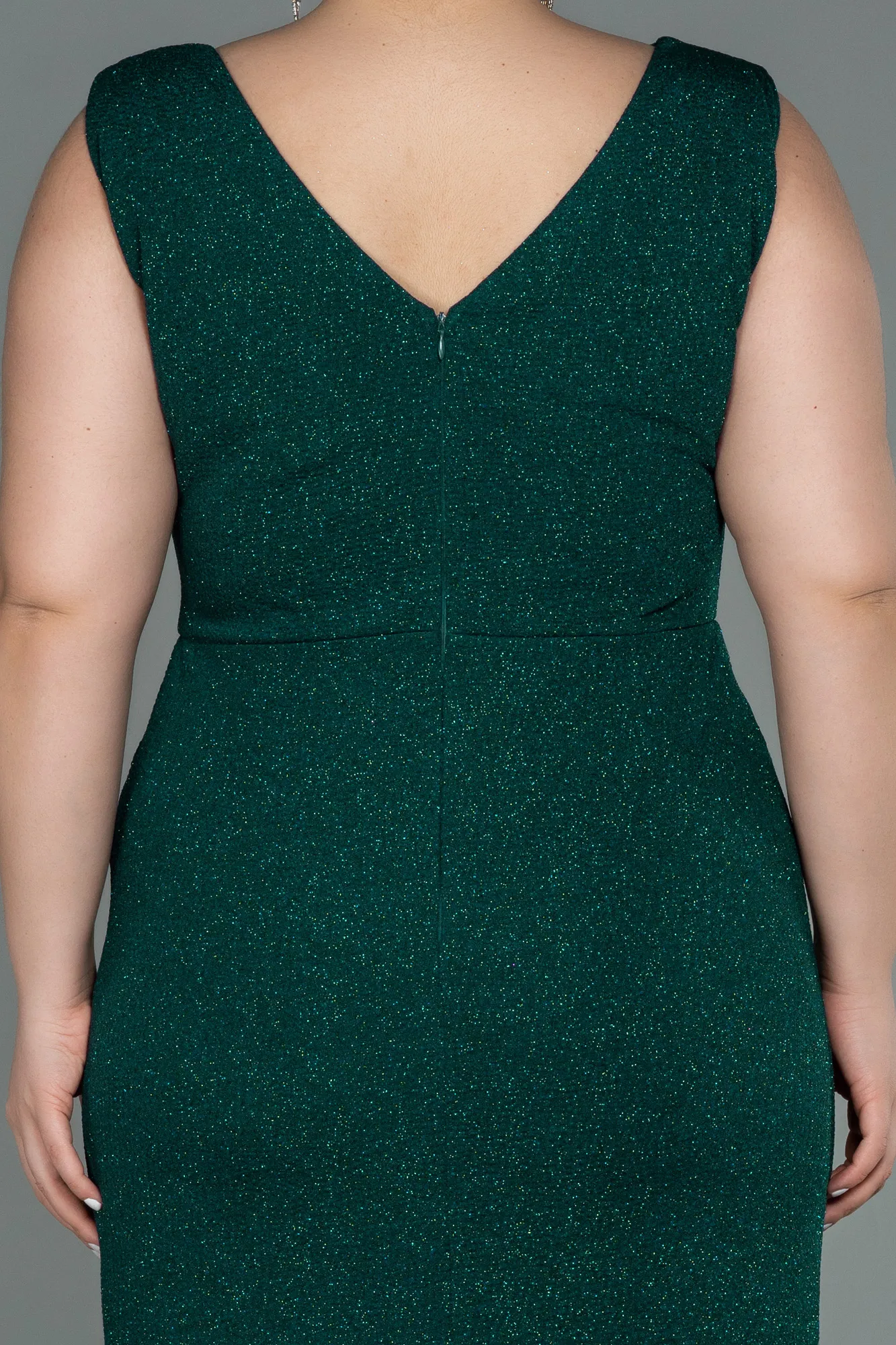 Emerald Green-Long Plus Size Evening Dress ABU3074