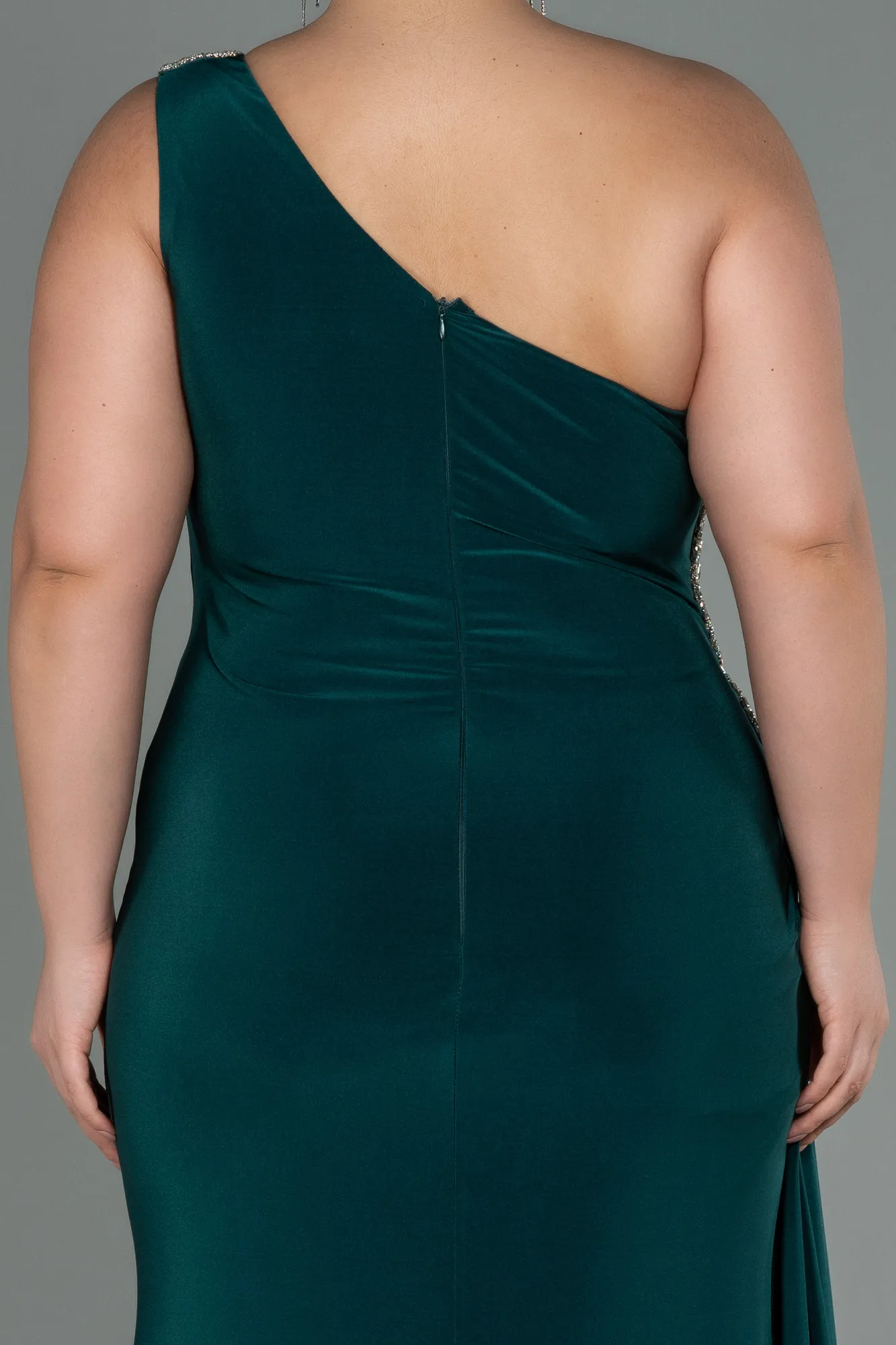 Emerald Green-Long Plus Size Evening Dress ABU3132