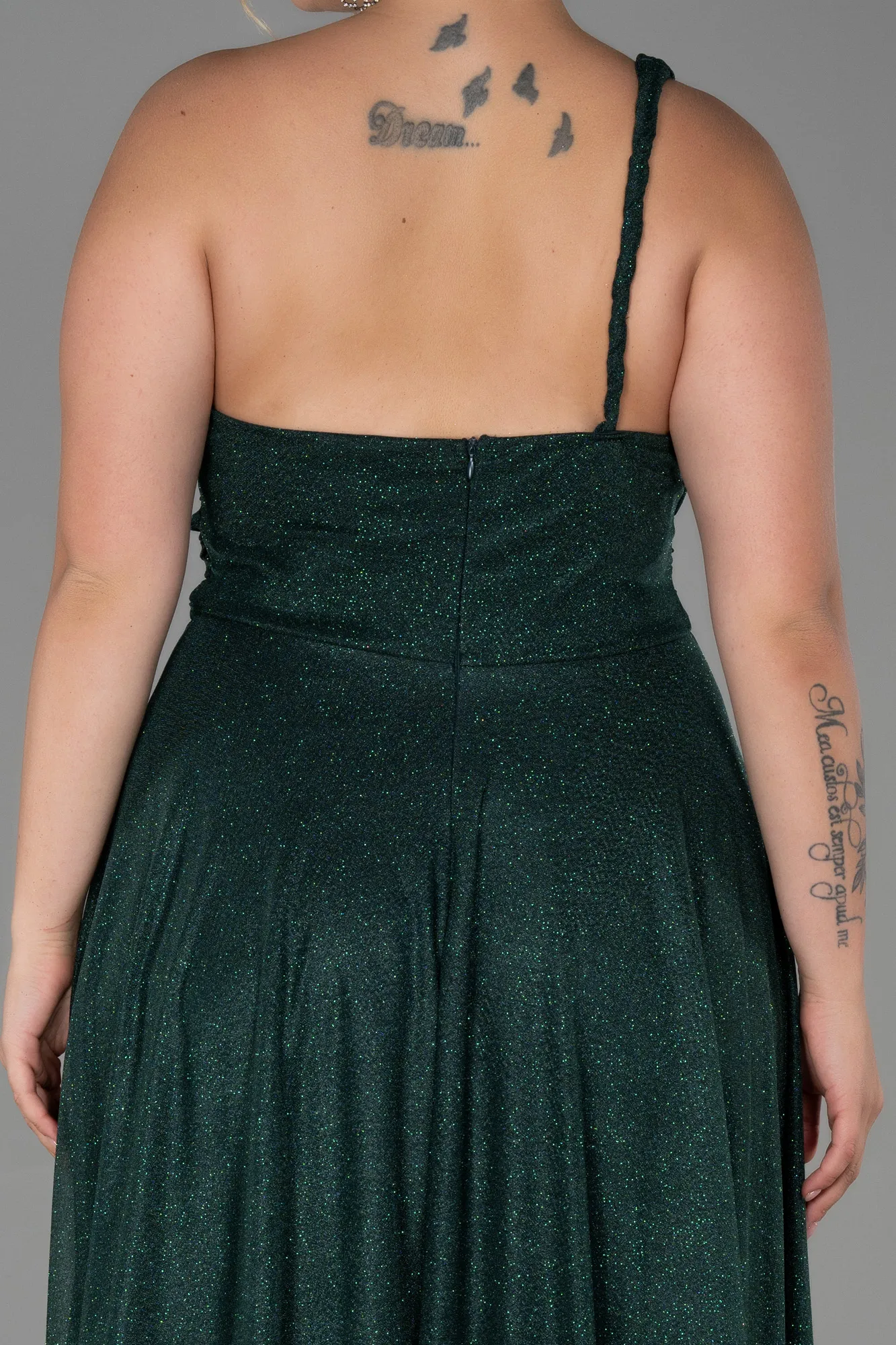 Emerald Green-Long Plus Size Evening Dress ABU3289