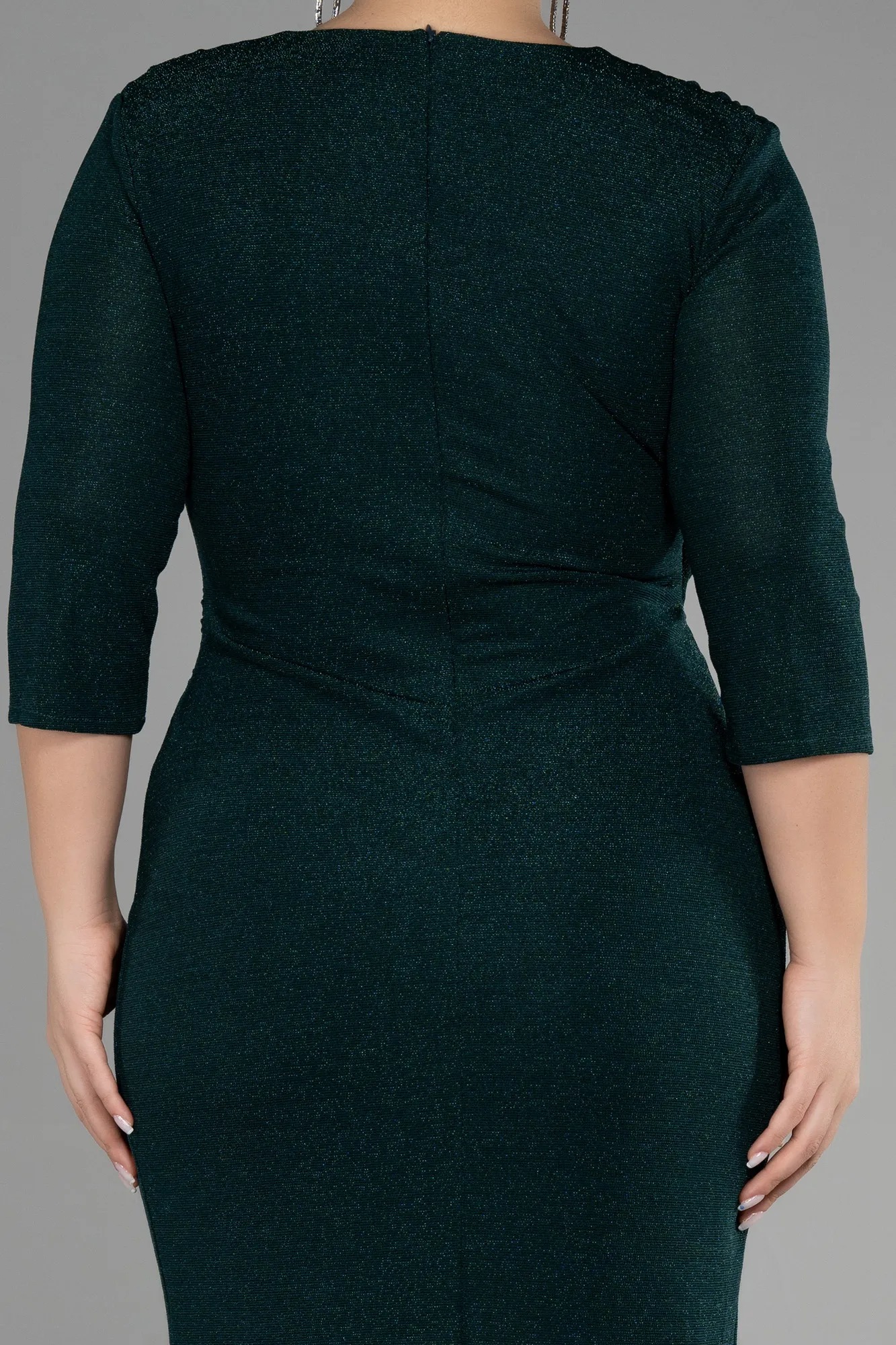 Emerald Green-Long Plus Size Evening Dress ABU3468