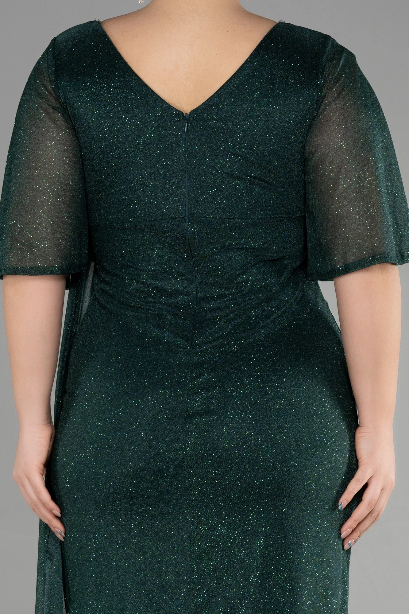 Emerald Green-Long Plus Size Evening Gown ABU3646