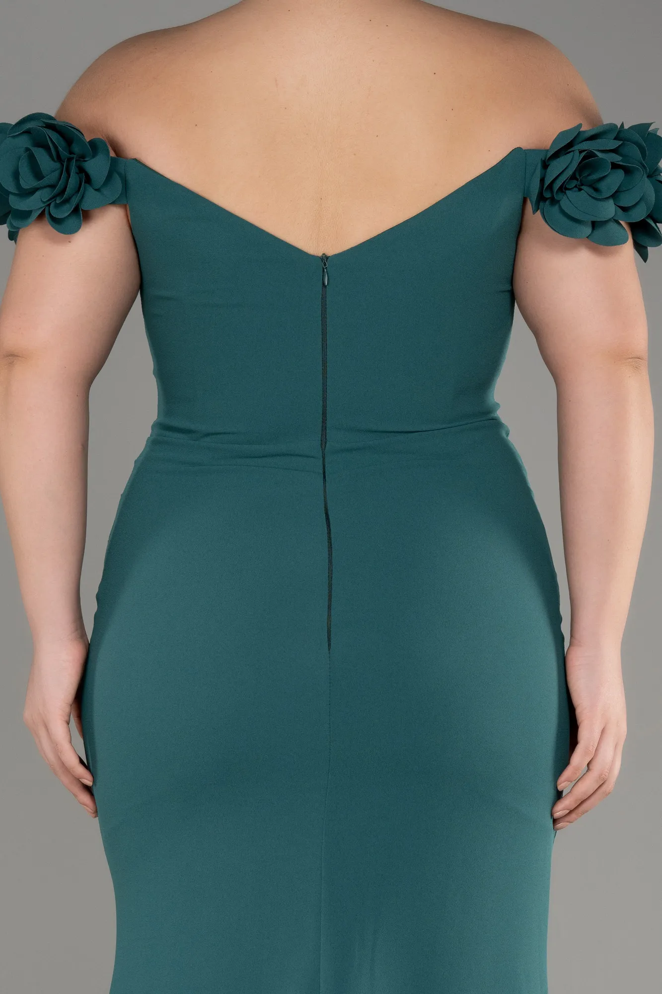 Emerald Green-Long Plus Size Prom Dress ABU3946