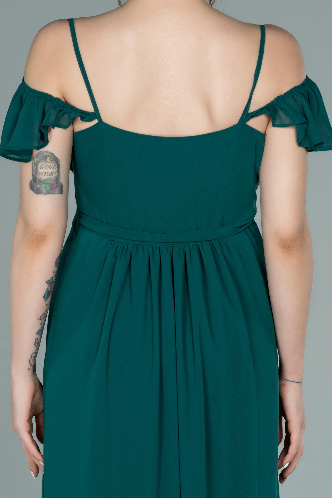 Emerald Green-Long Pregnancy Evening Dress ABU756