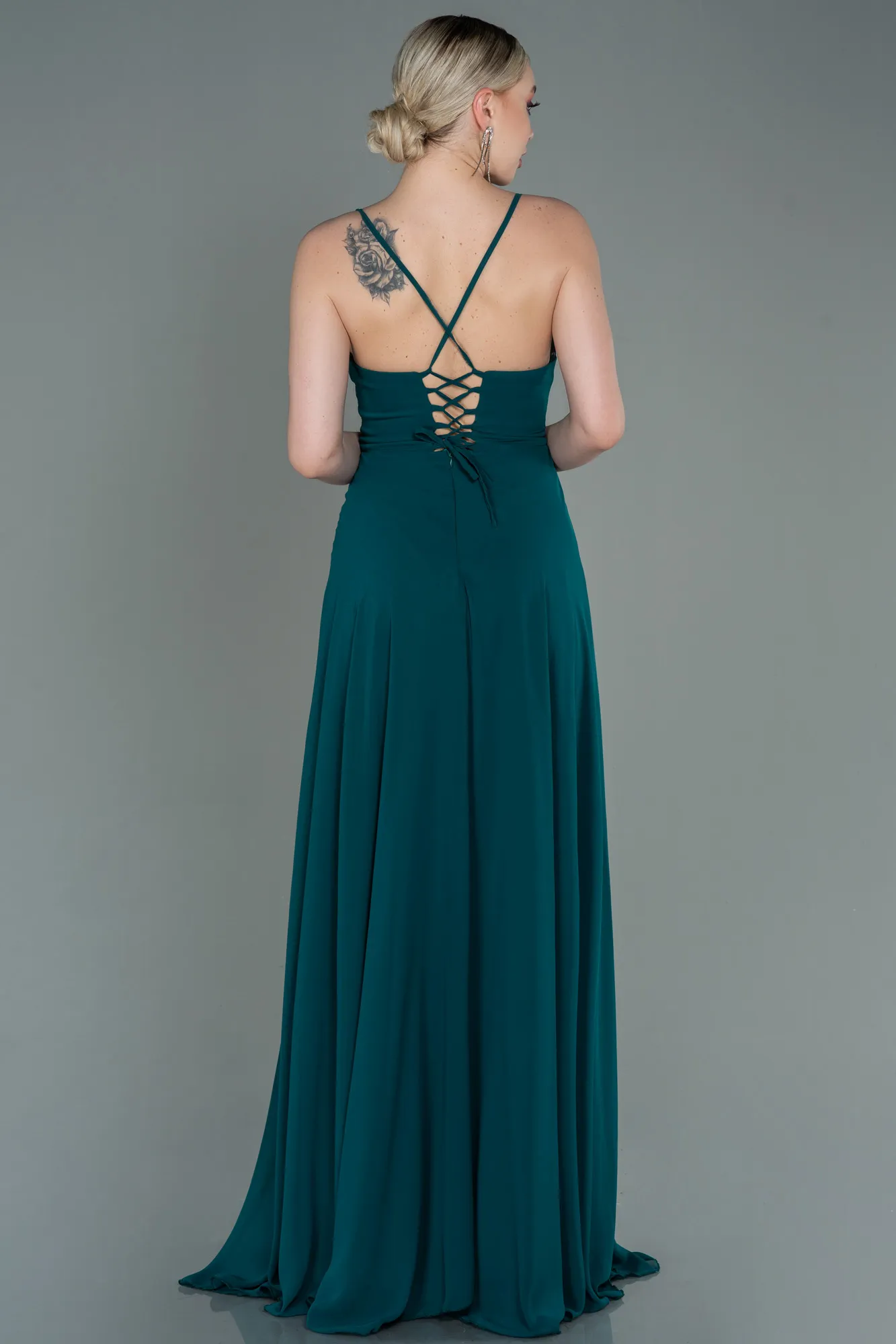Emerald Green-Long Prom Gown ABU1305