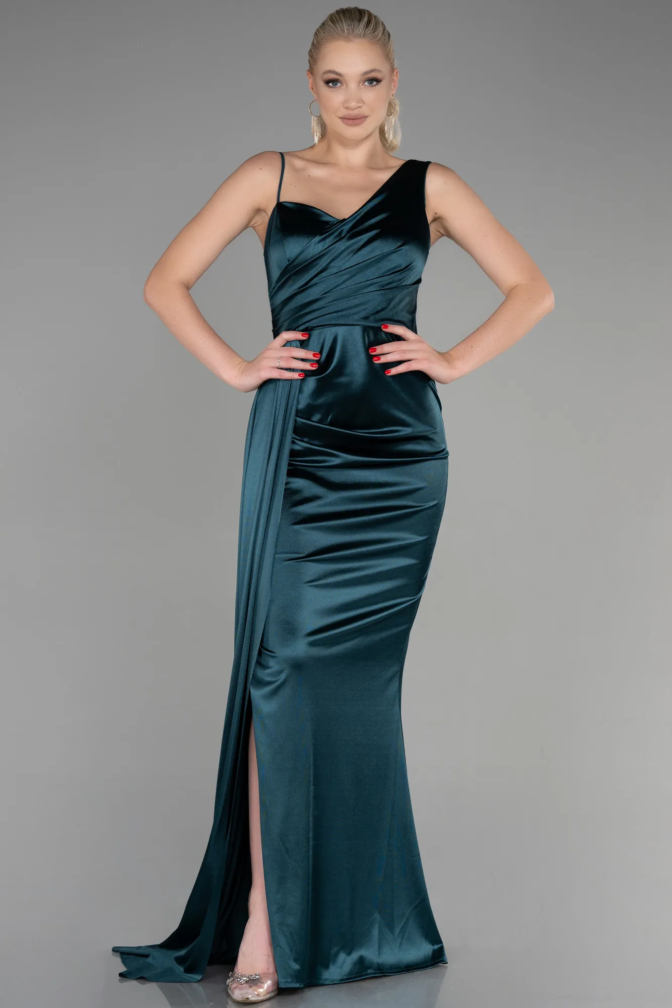 Emerald Green-Long Prom Gown ABU2373