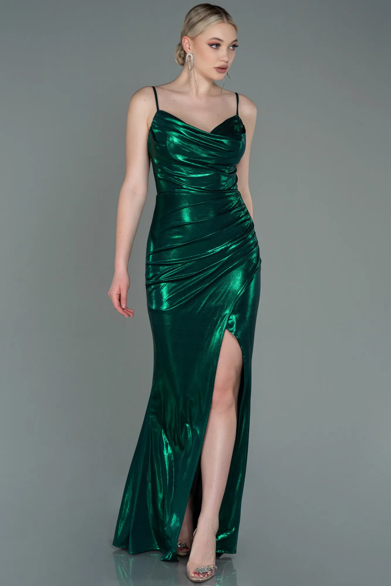 Emerald Green-Long Prom Gown ABU3057