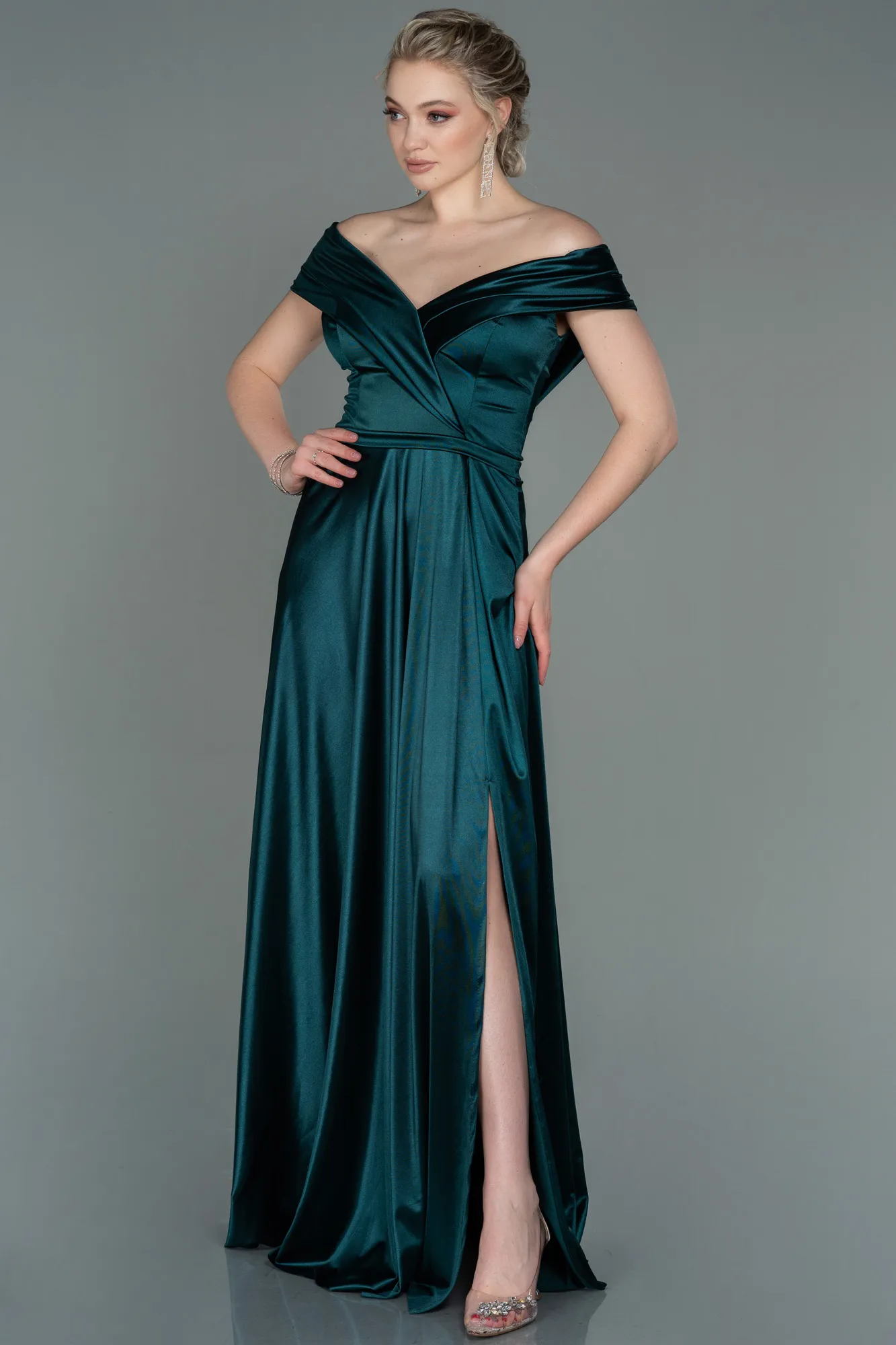 Emerald Green-Long Prom Gown ABU3157