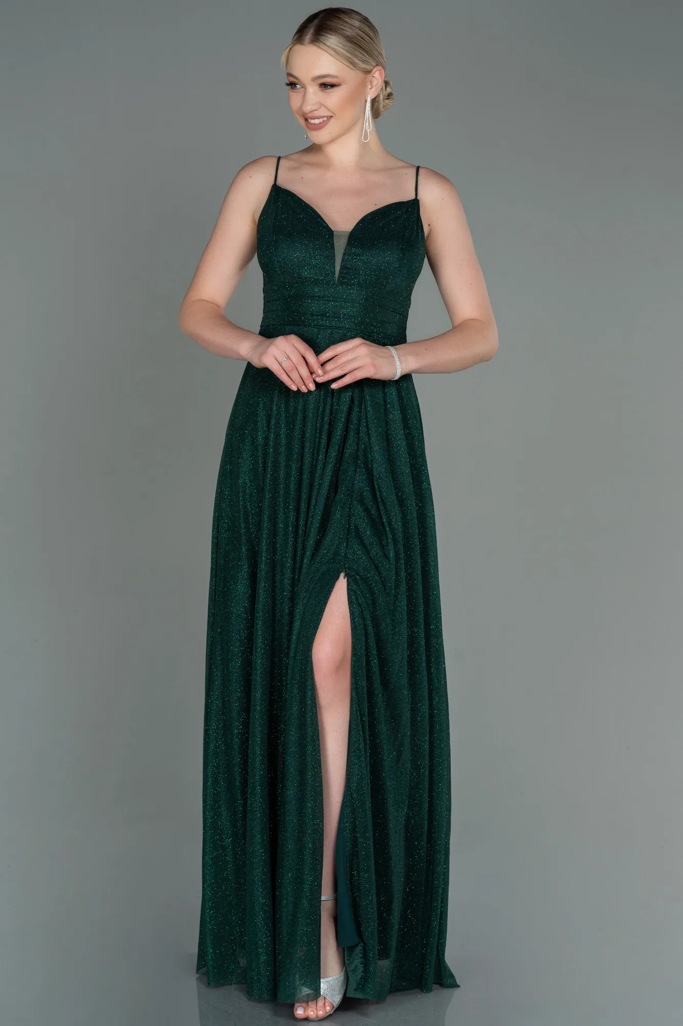 Emerald Green-Long Prom Gown ABU3195