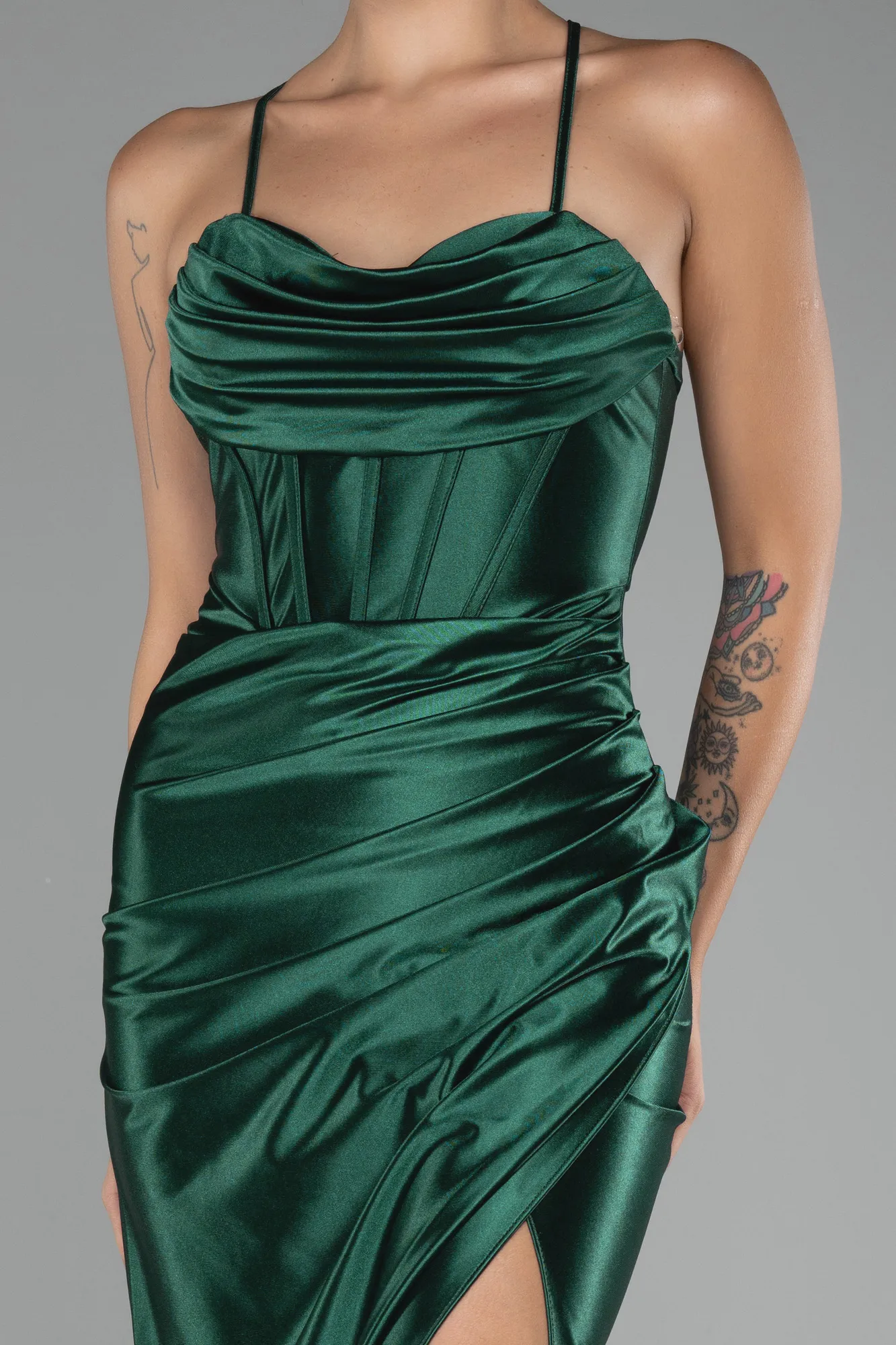 Emerald Green-Long Prom Gown ABU3247