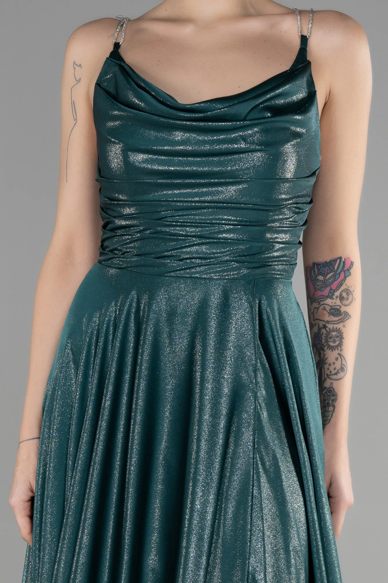 Emerald Green-Long Prom Gown ABU3506