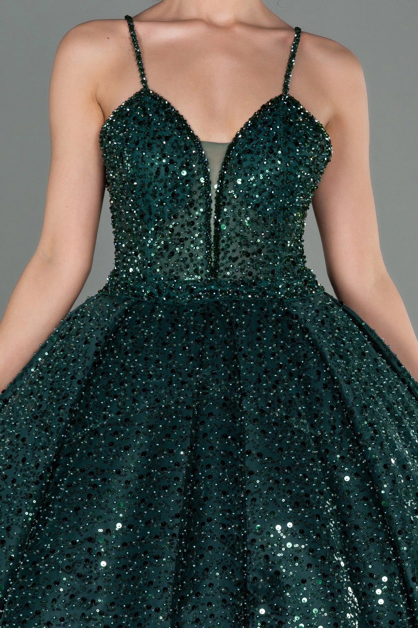 Emerald Green-Long Scaly Haute Couture ABU2801