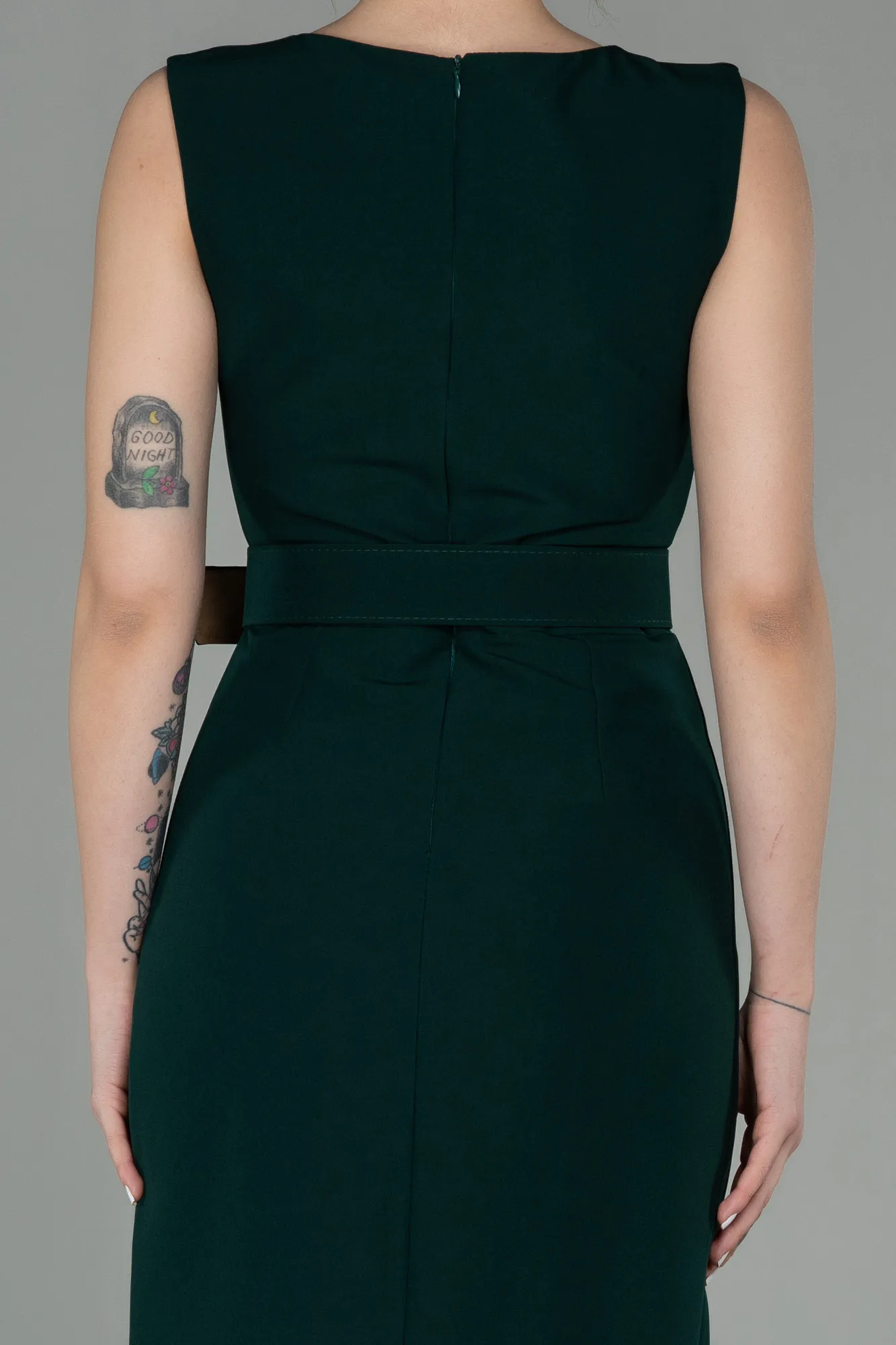 Emerald Green-Midi Invitation Dress ABK1045