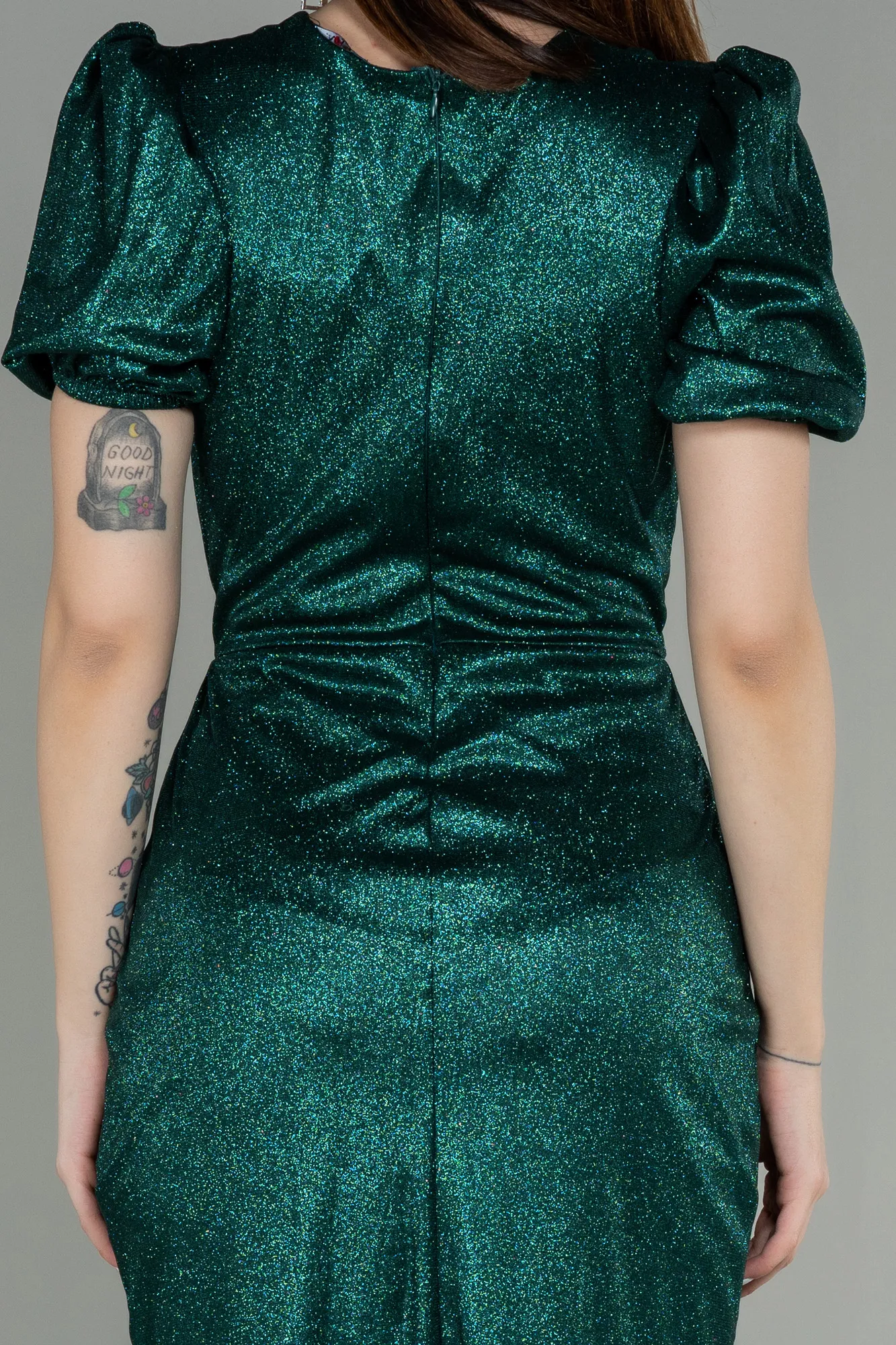Emerald Green-Midi Invitation Dress ABK1637