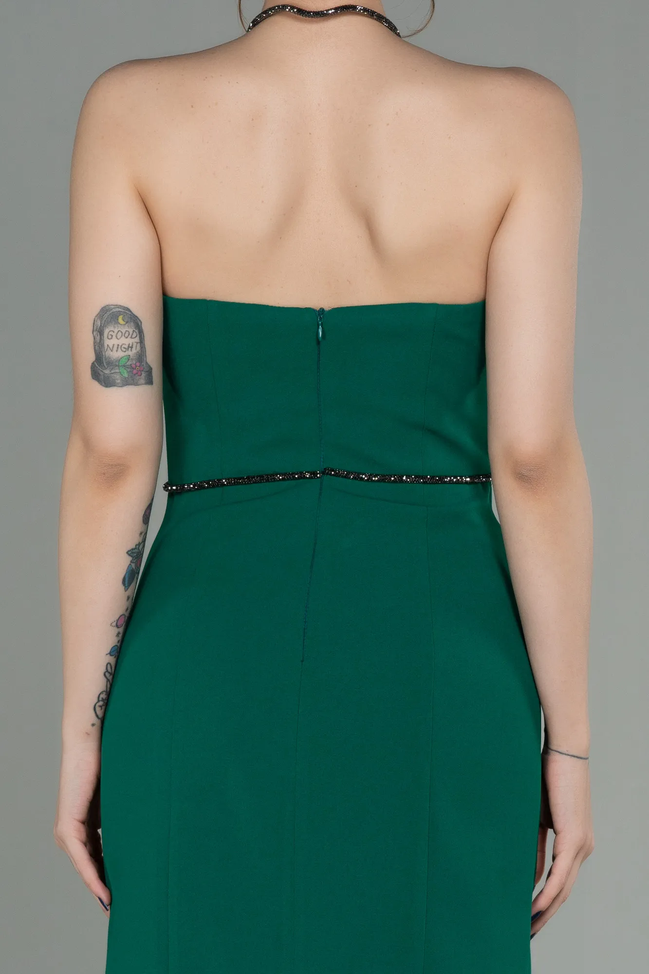 Emerald Green-Midi Invitation Dress ABK1709