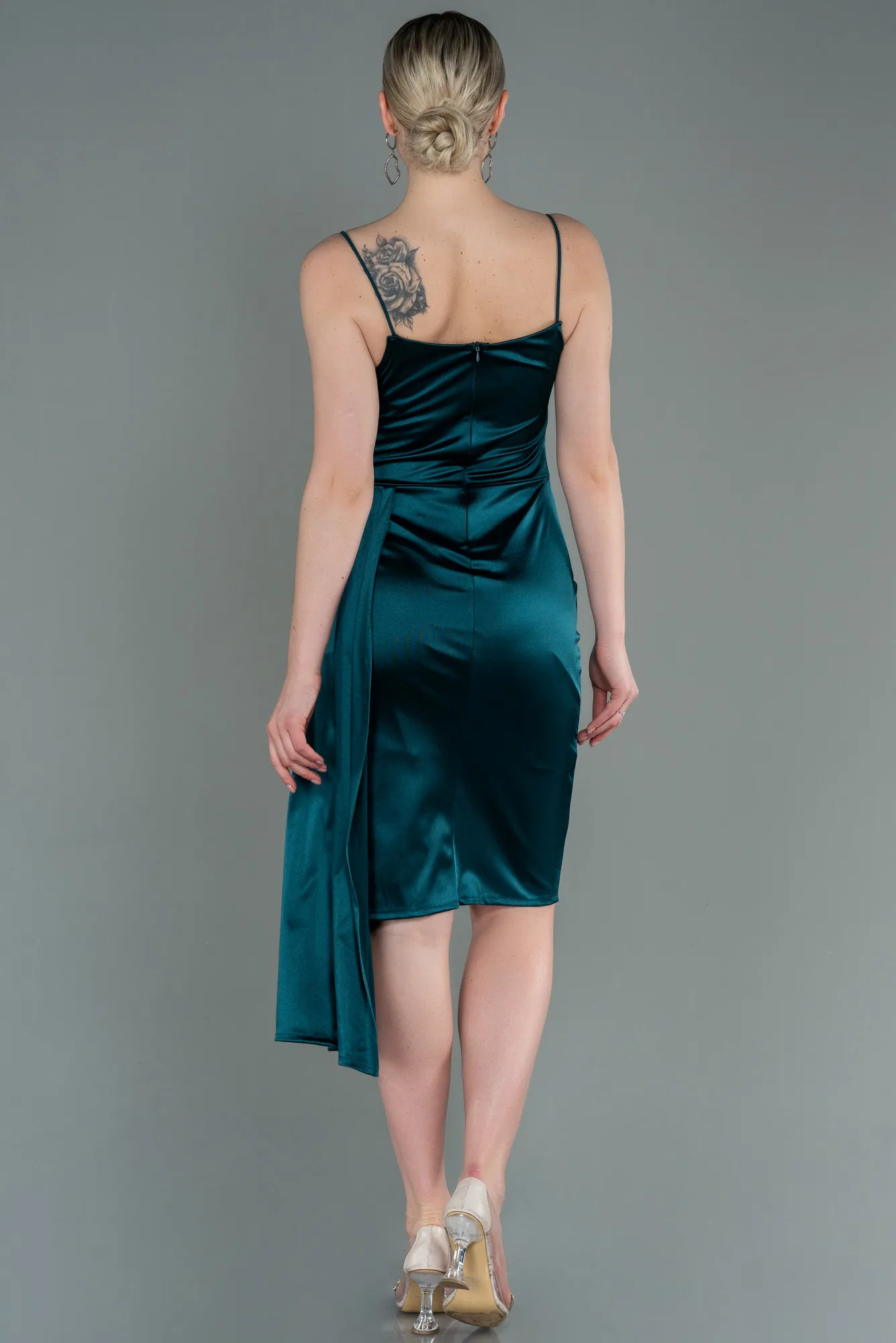 Emerald Green-Midi Invitation Dress ABK1757