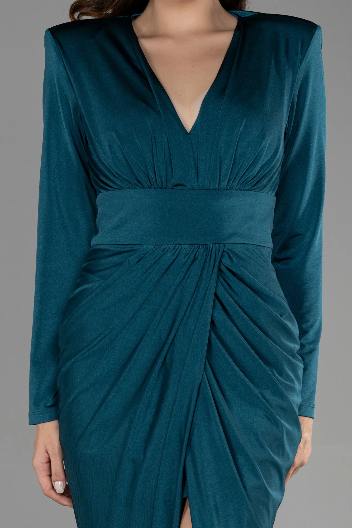 Emerald Green-Midi Invitation Dress ABK1861