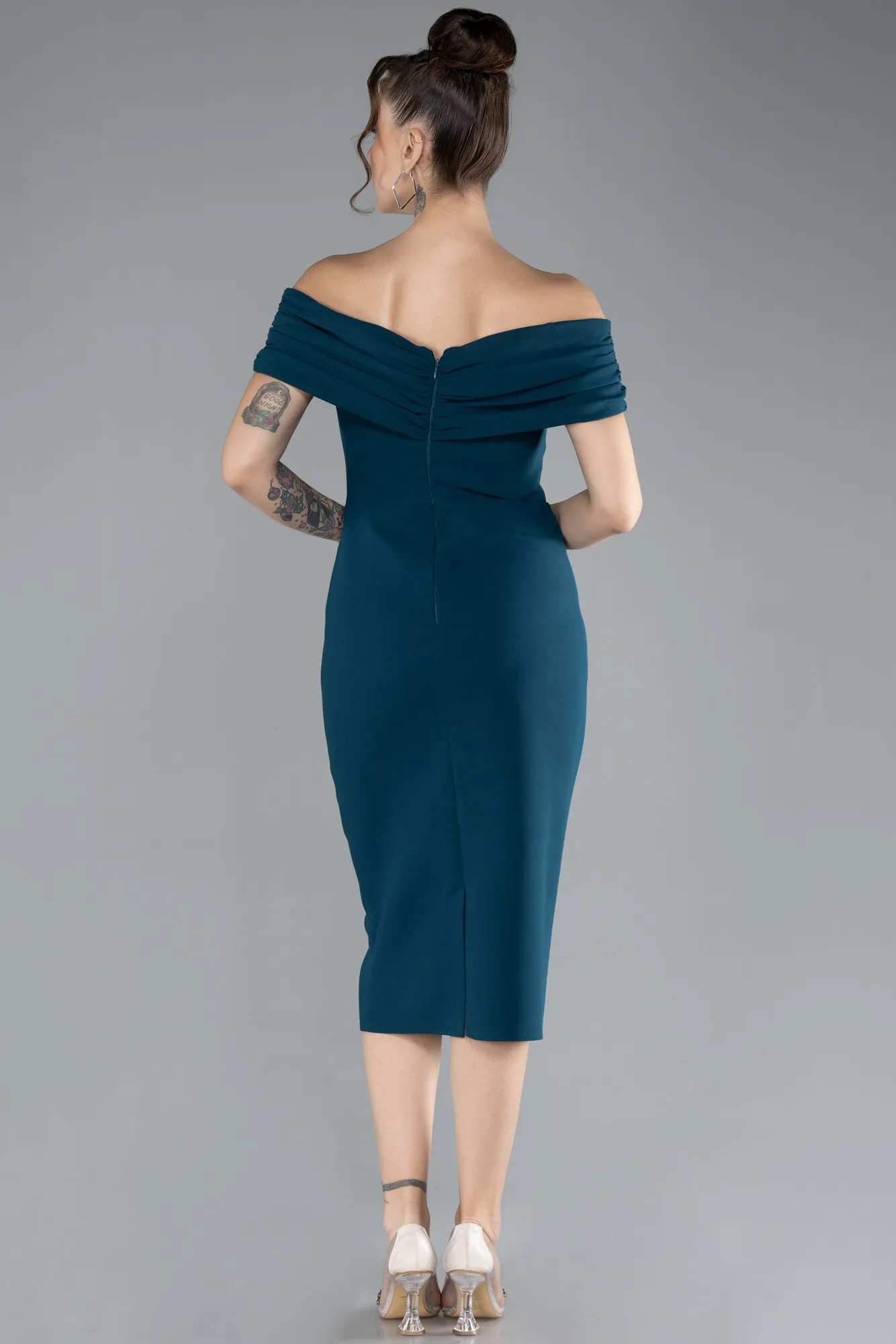 Emerald Green-Midi Invitation Dress ABK1902