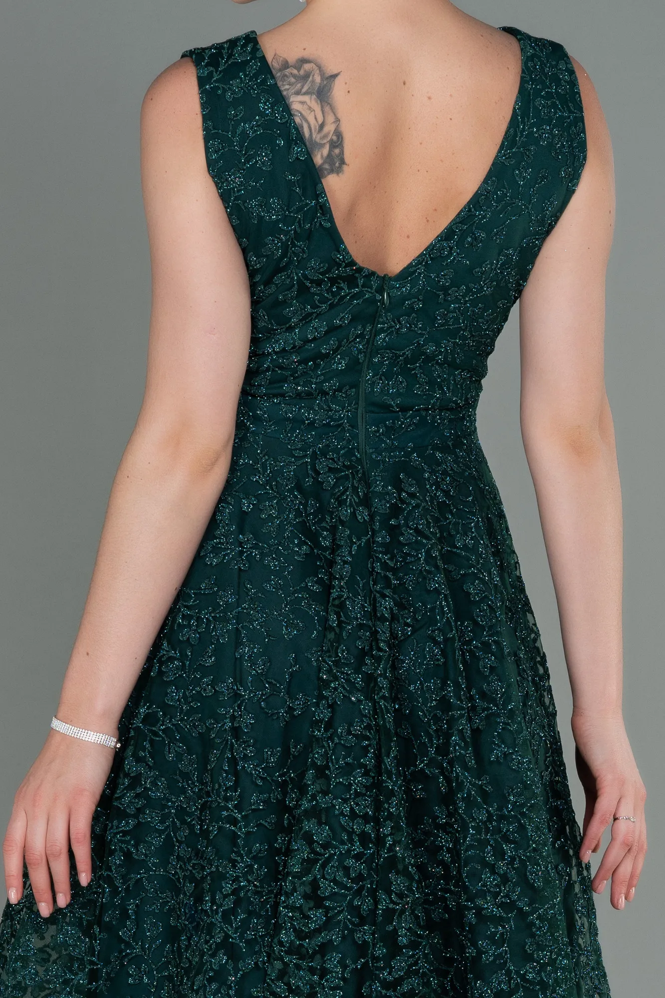 Emerald Green-Midi Night Dress ABK1794