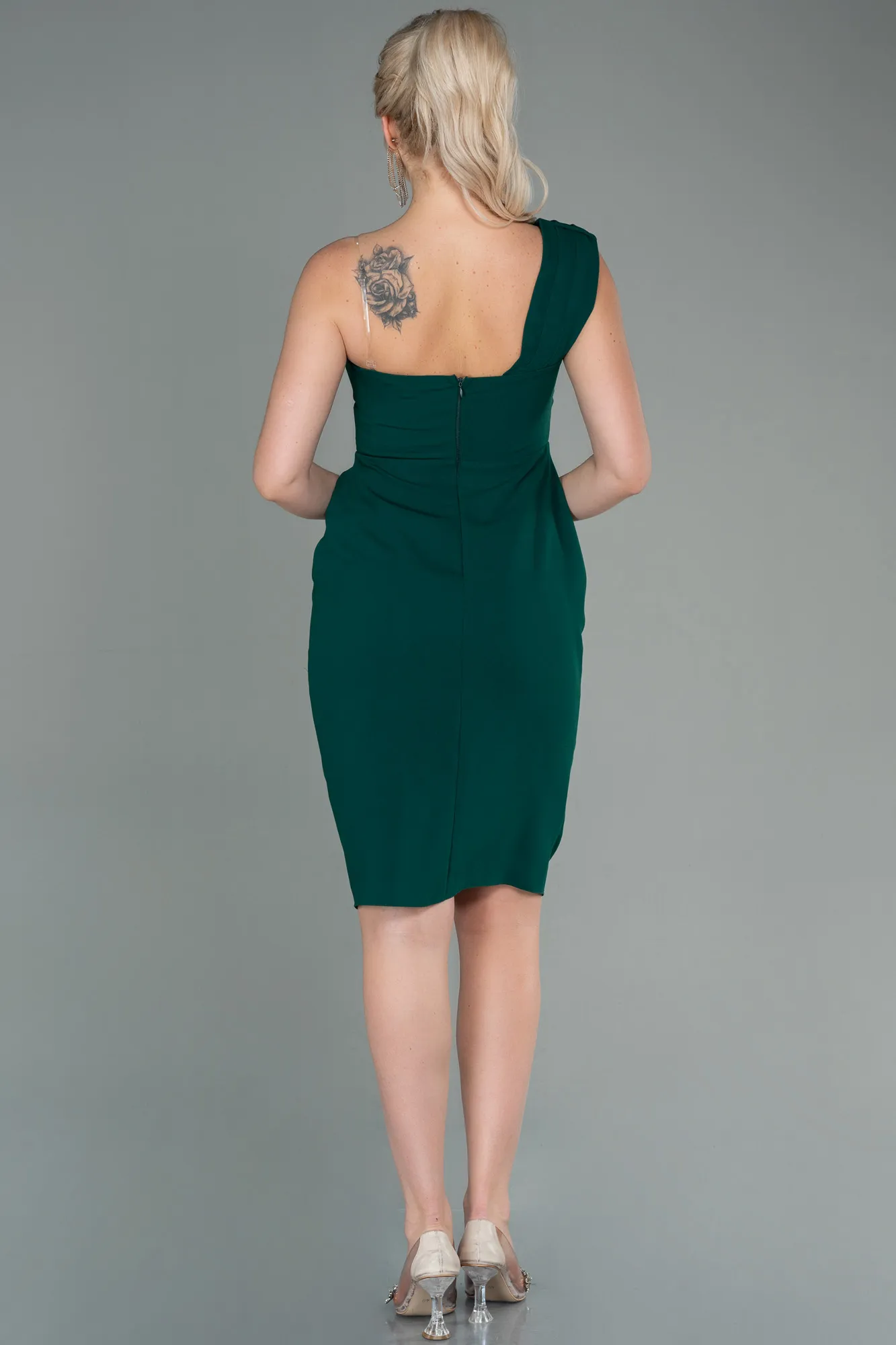 Emerald Green-Short Invitation Dress ABK1455