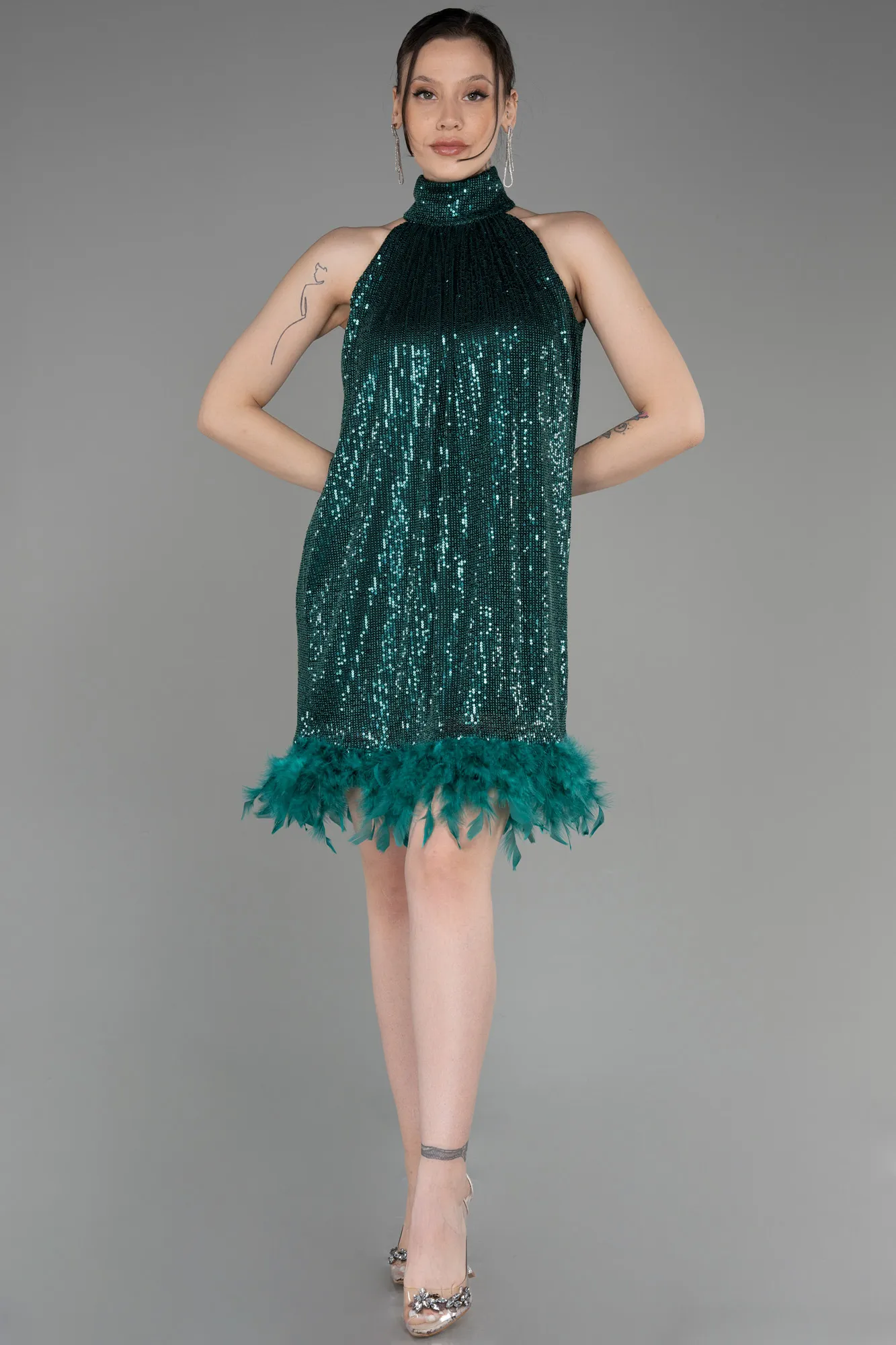 Emerald Green-Short Party Dress ABK2049