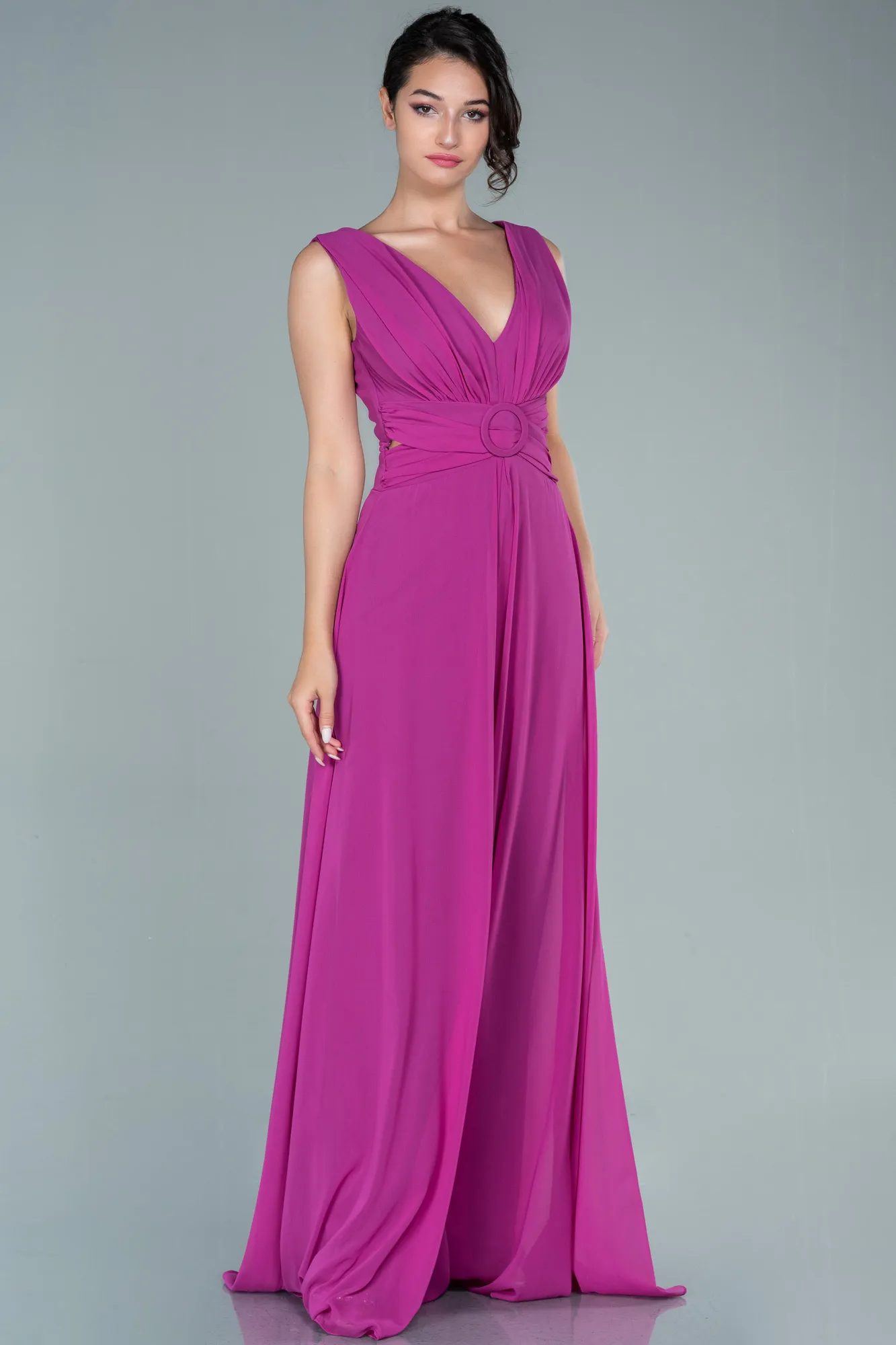 Fuchsia-Chiffon Invitation Dress ABT075