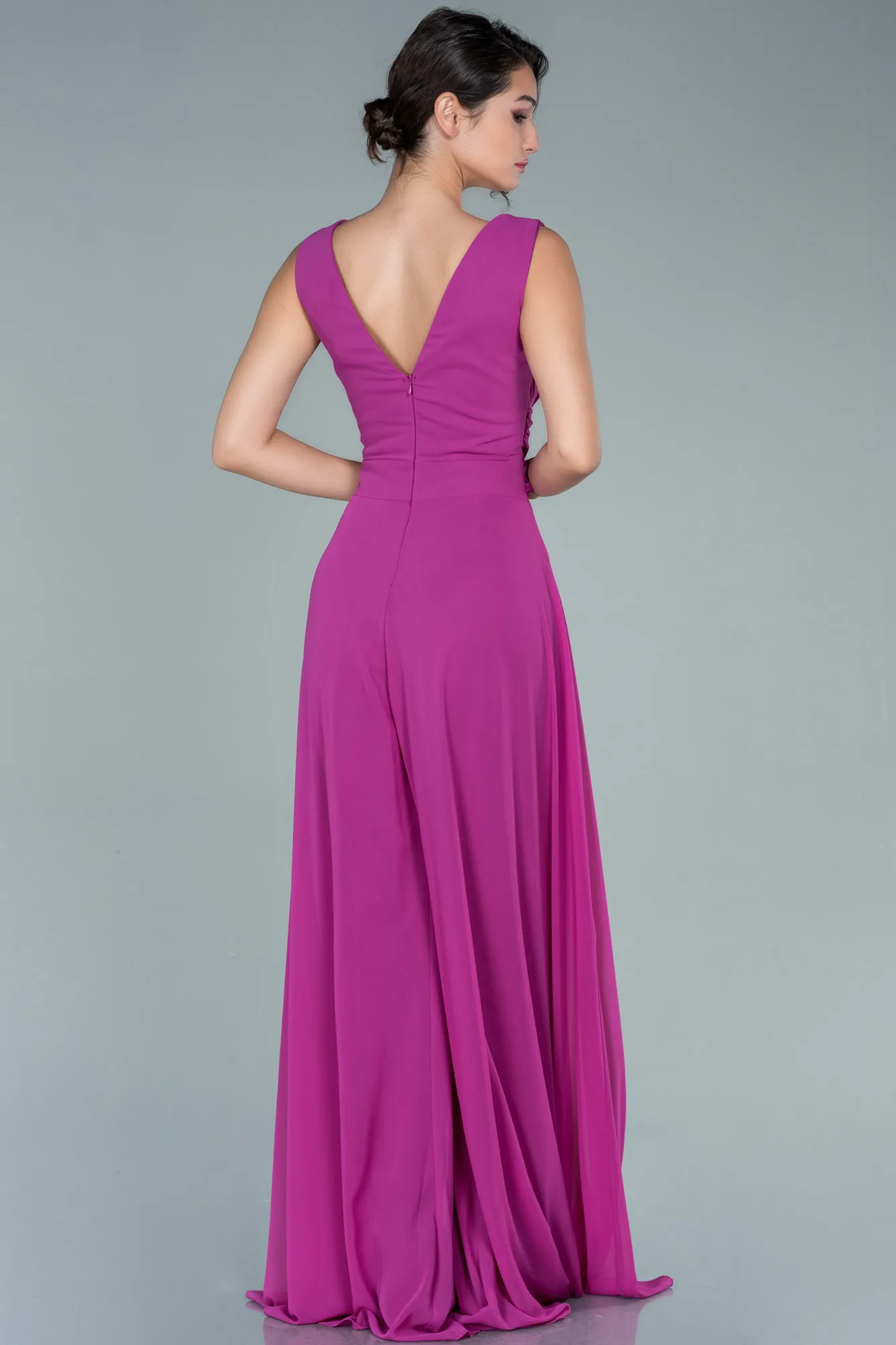 Fuchsia-Chiffon Invitation Dress ABT075