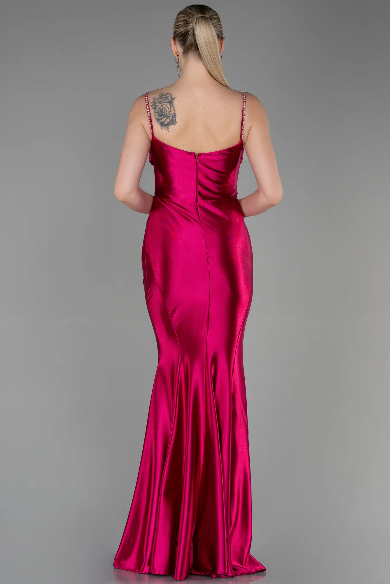 Fuchsia-Long Evening Dress ABU3334