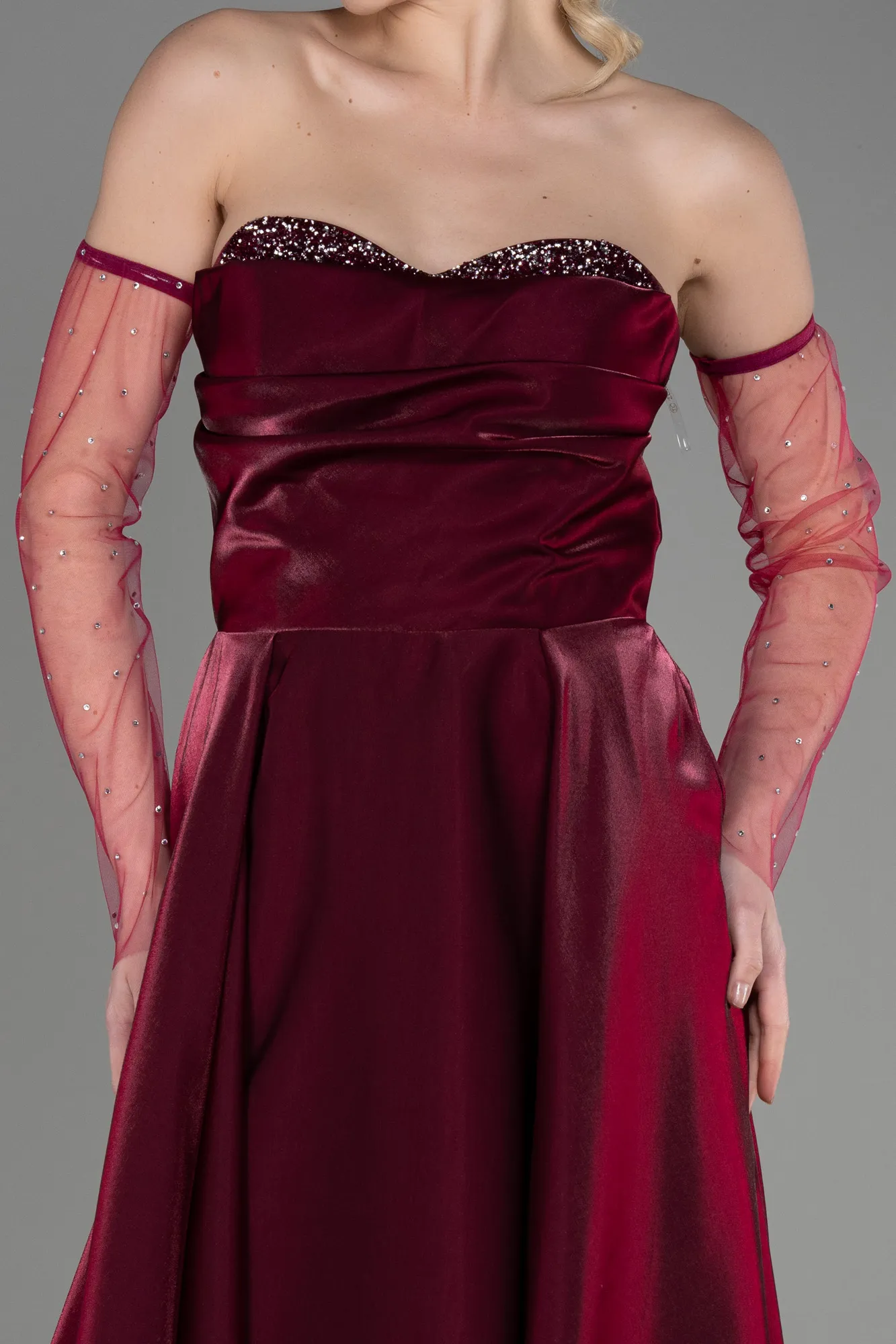 Fuchsia-Long Evening Dress ABU3604