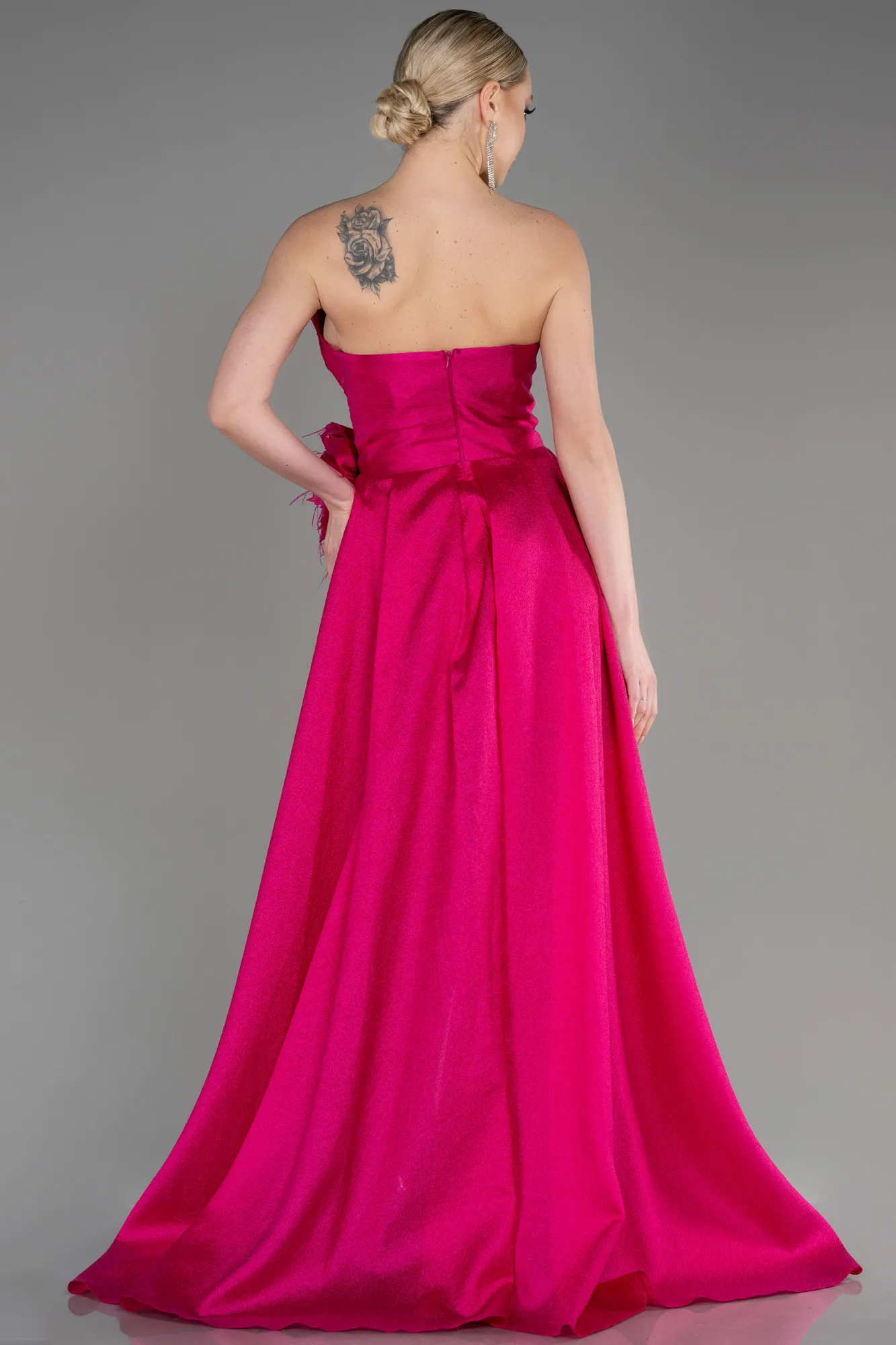 Fuchsia-Long Evening Dress ABU3793