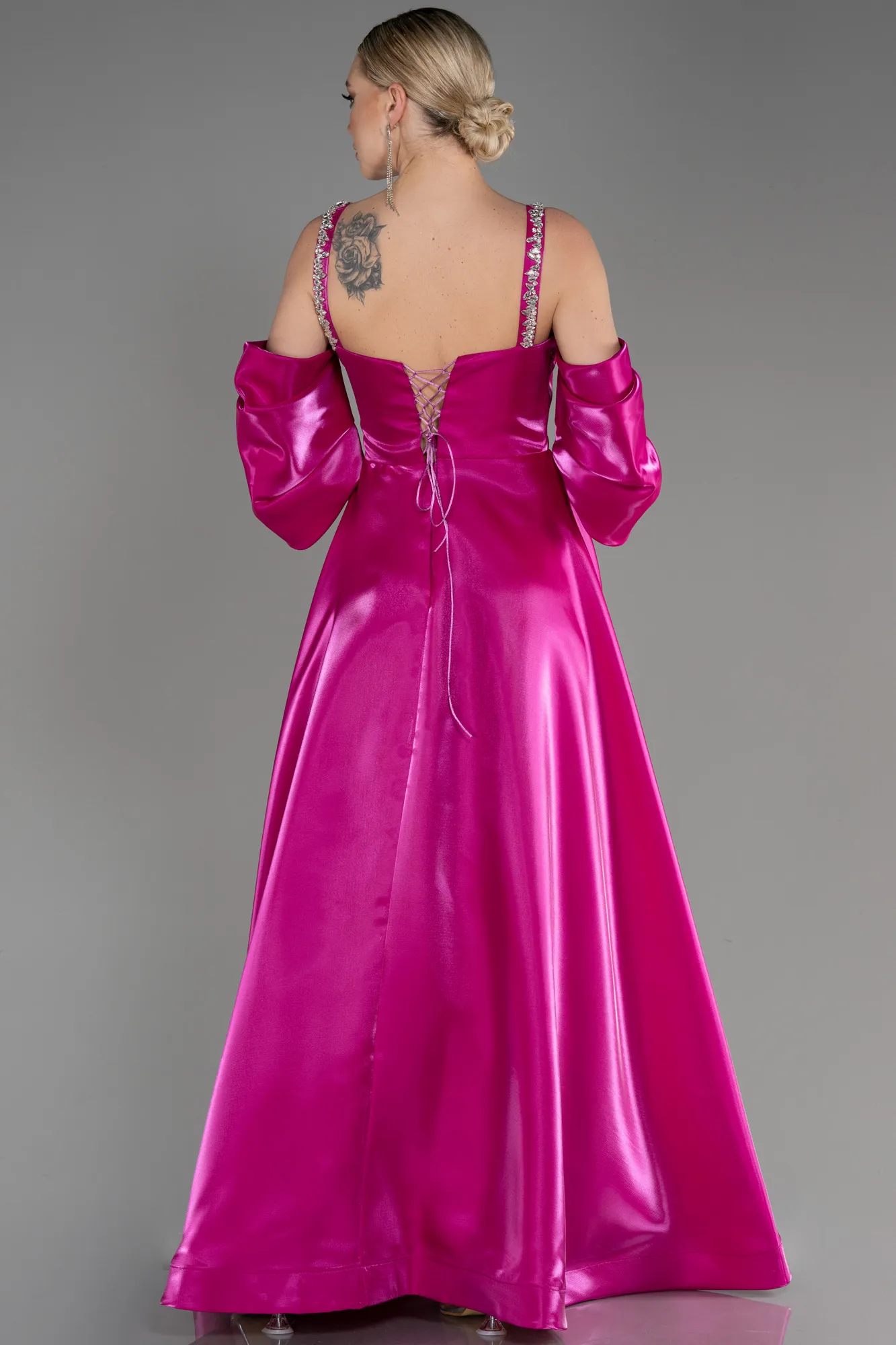 Fuchsia-Long Evening Prom Dress ABU3826